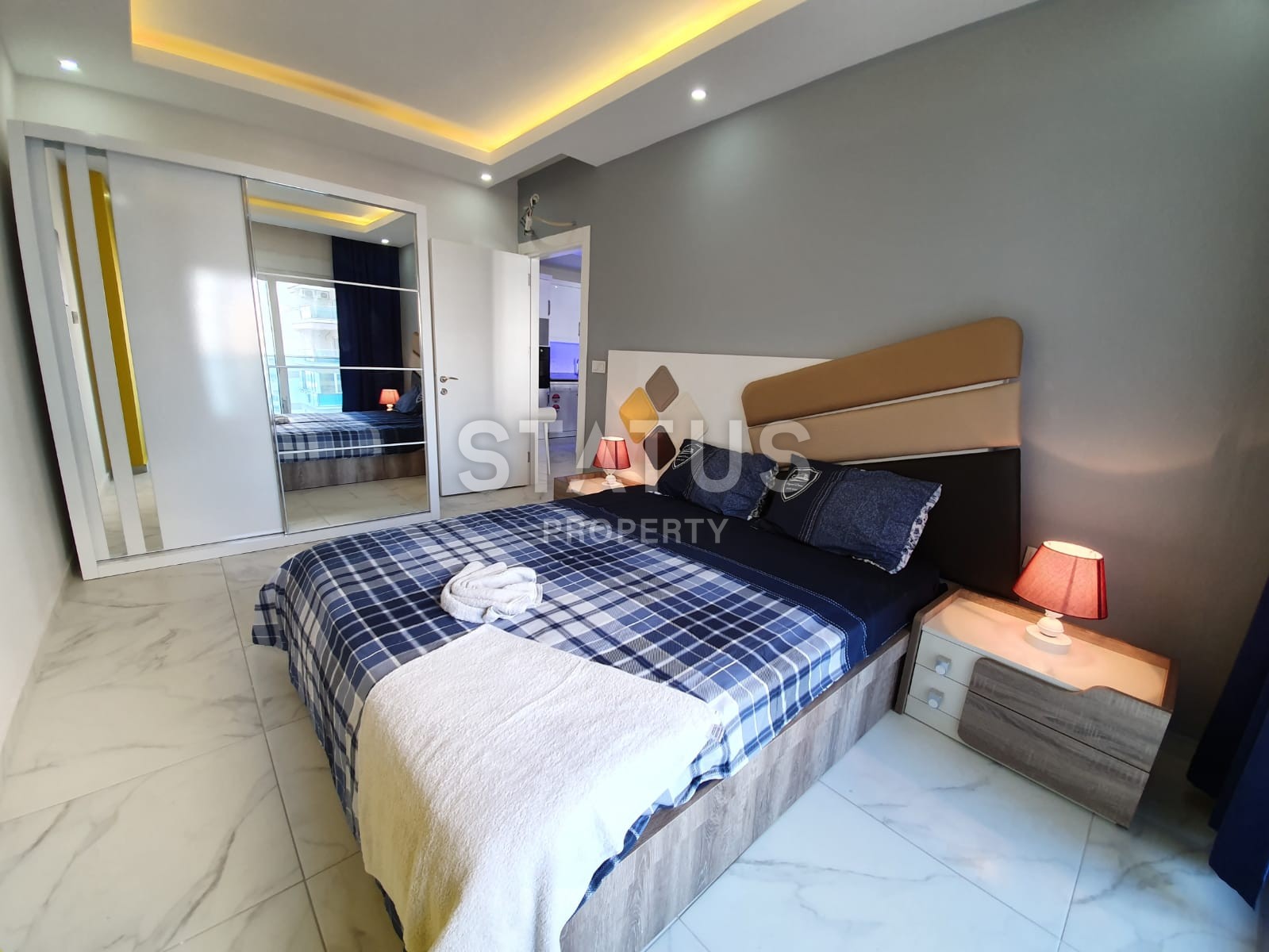 Новая квартира с мебелью 1+1 в комплексе с бассейном, Махмутлар,68 м2 фото 35