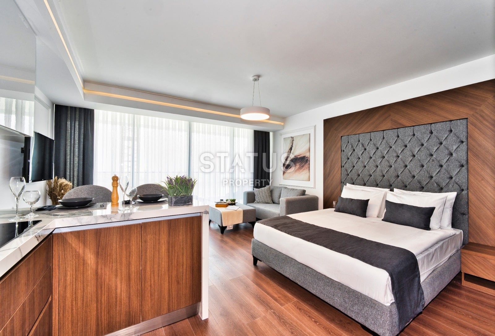 Квартира студия  47 м2 в 600 метрах от пляжа &quot;Лонг бич&quot; фото 4