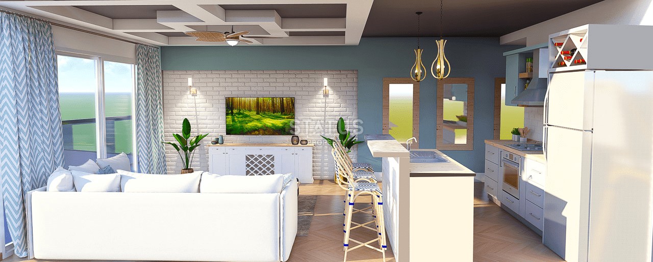 1-комнатные апартаменты 48м2 в 700 метрах от пляжа Лонг бич фото 42