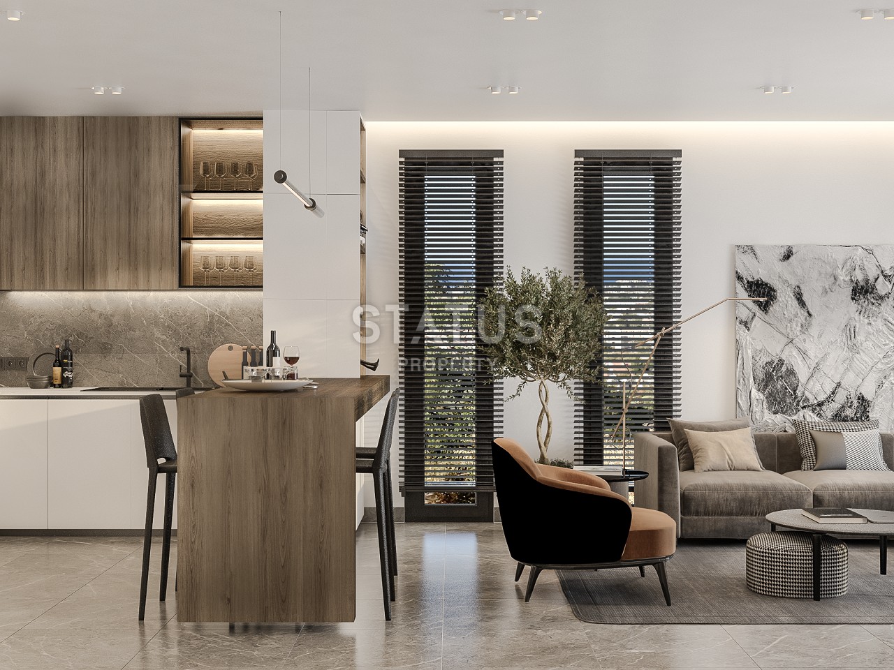 2-х комнатная квартира 59 м2 в уютном комплексе в Татлысу фото 22