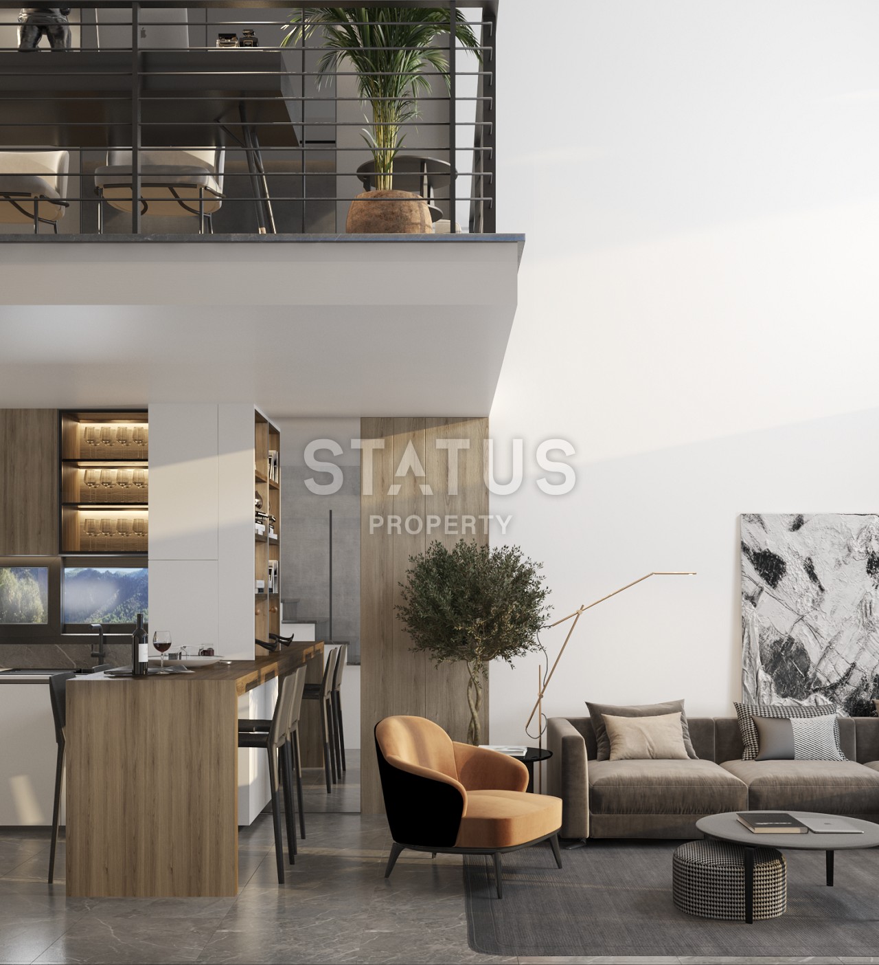 Апартаменты 1+1 Loft  67м2 в новом комплексе в Татлысу фото 13