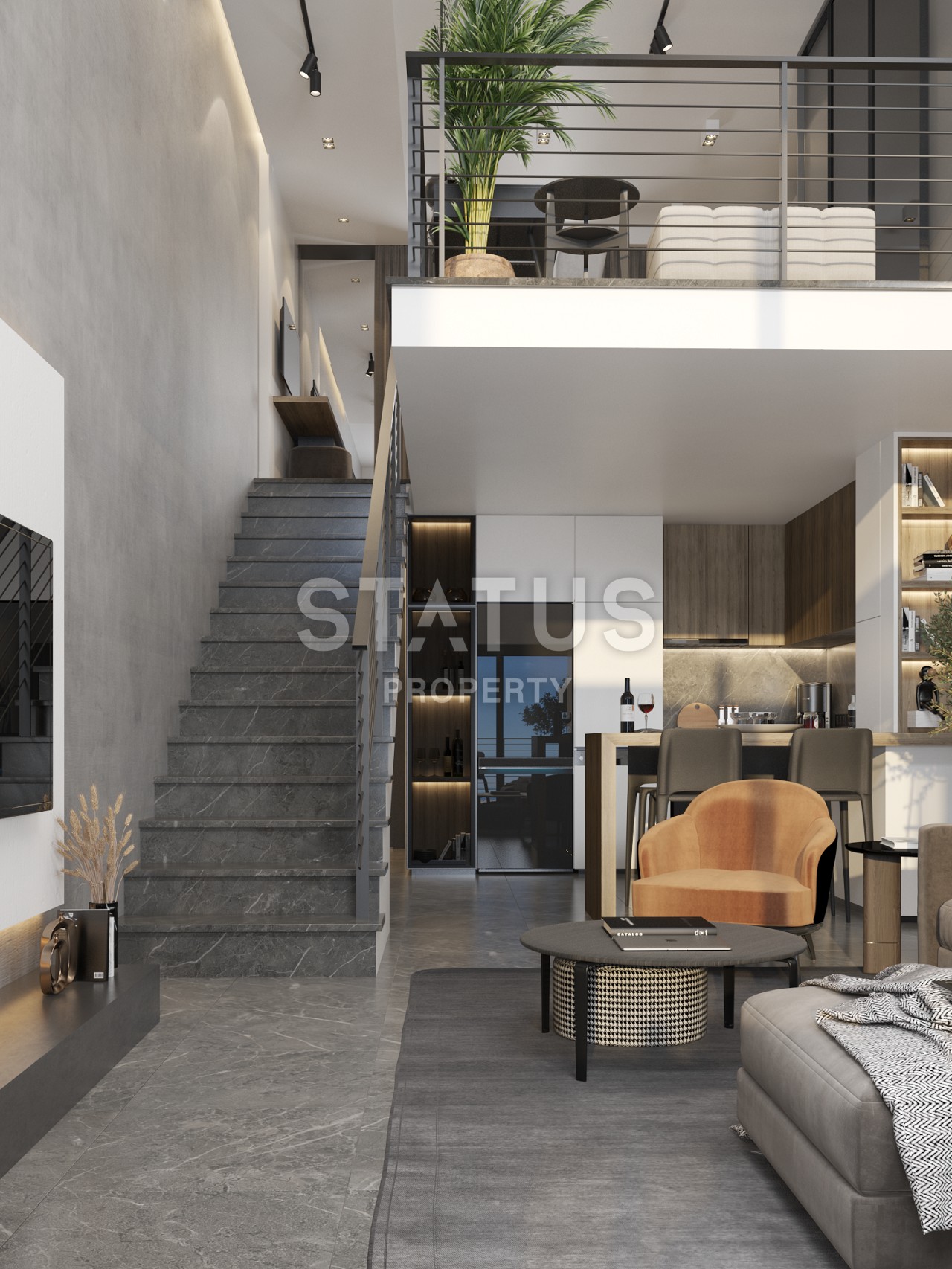 Апартаменты 1+1 Loft  67м2 в новом комплексе в Татлысу фото 20