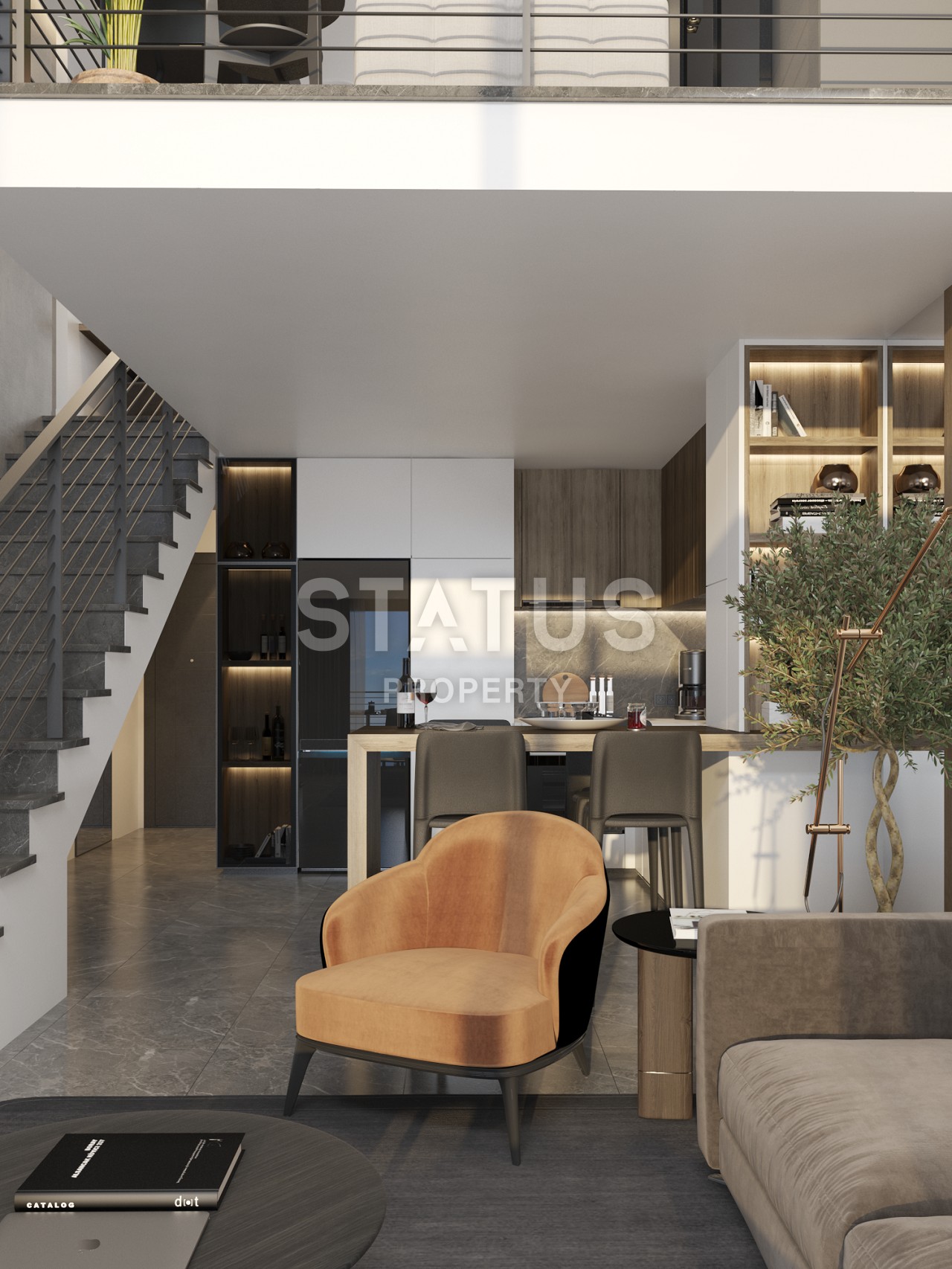 Апартаменты 1+1 Loft  67м2 в новом комплексе в Татлысу фото 21