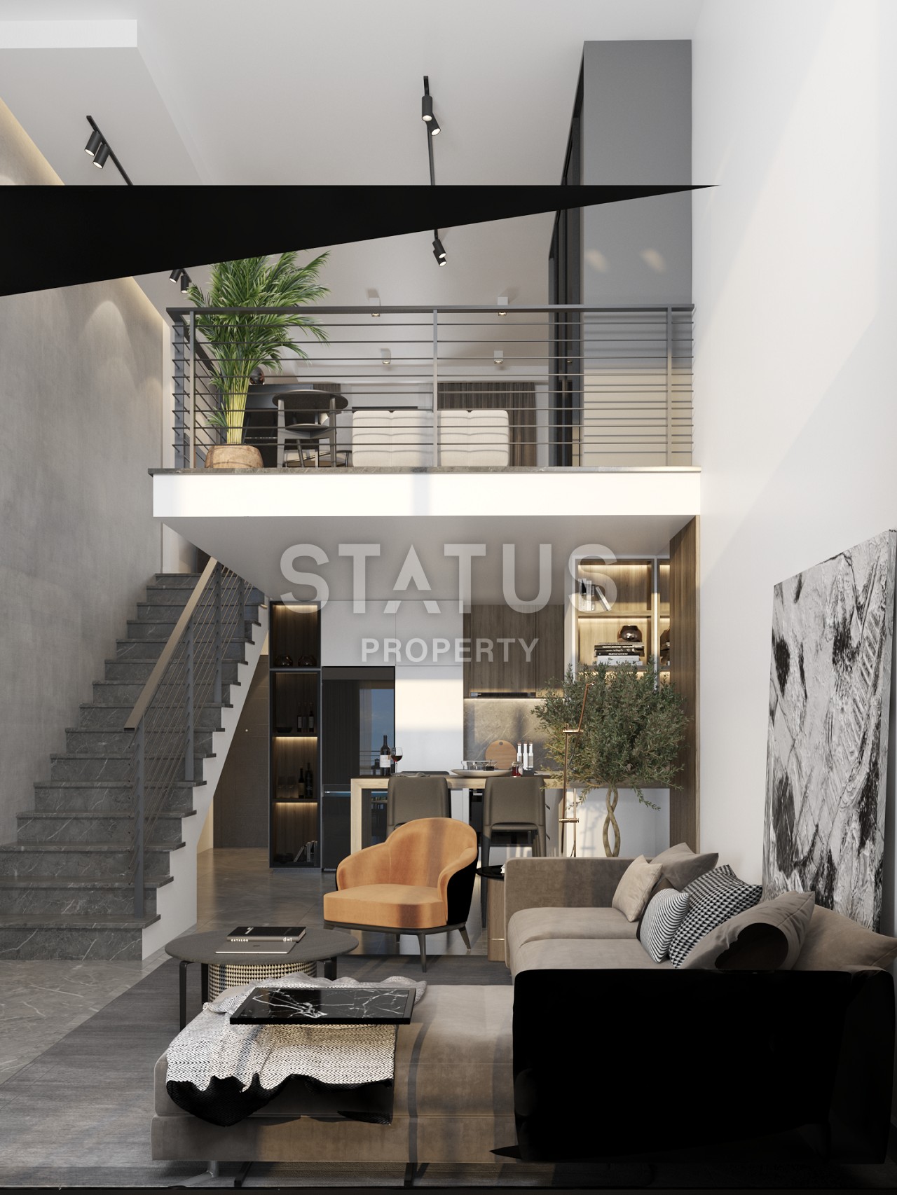 Апартаменты 1+1 Loft  67м2 в новом комплексе в Татлысу фото 24