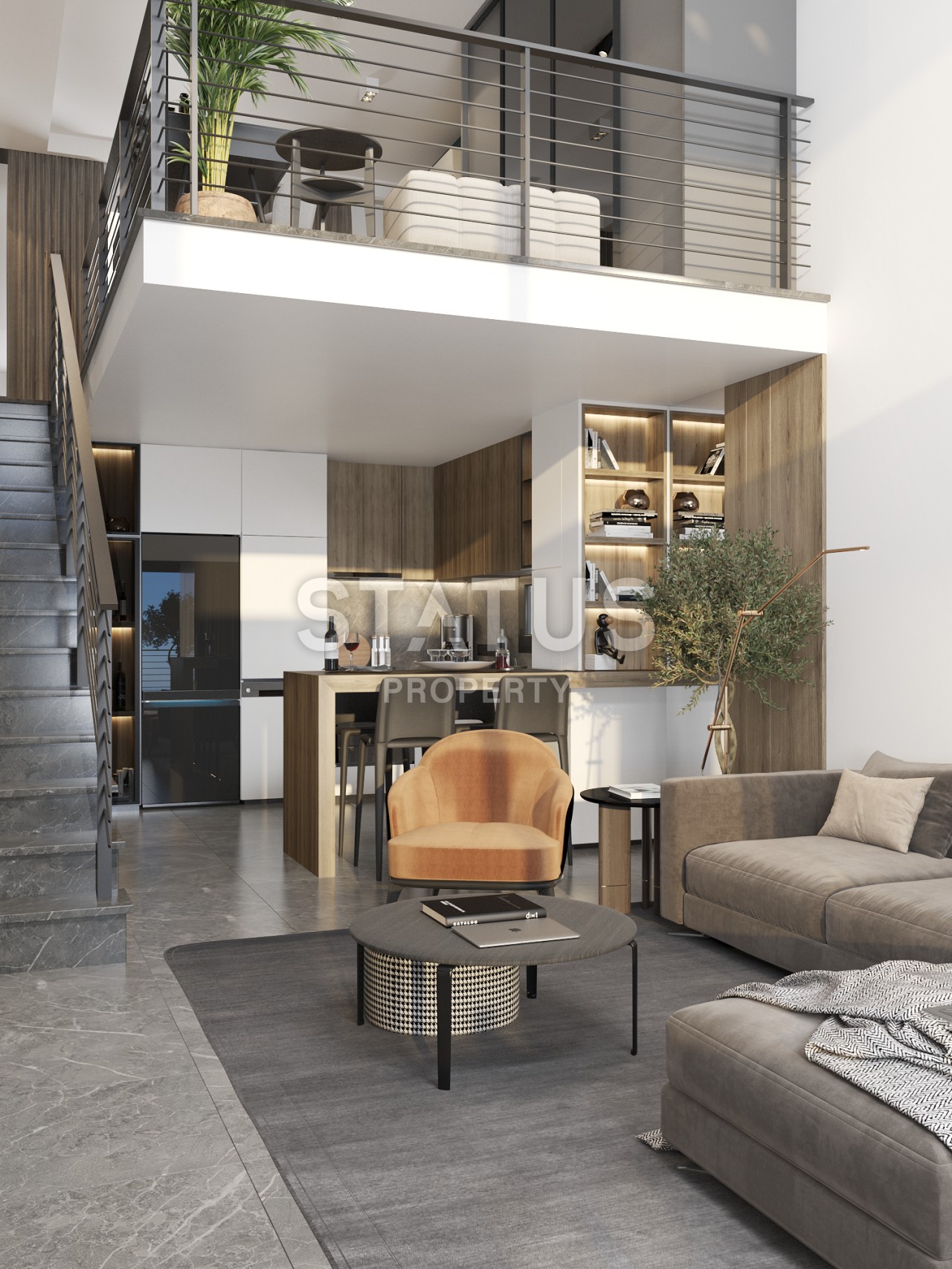 Апартаменты 1+1 Loft  67м2 в новом комплексе в Татлысу фото 26