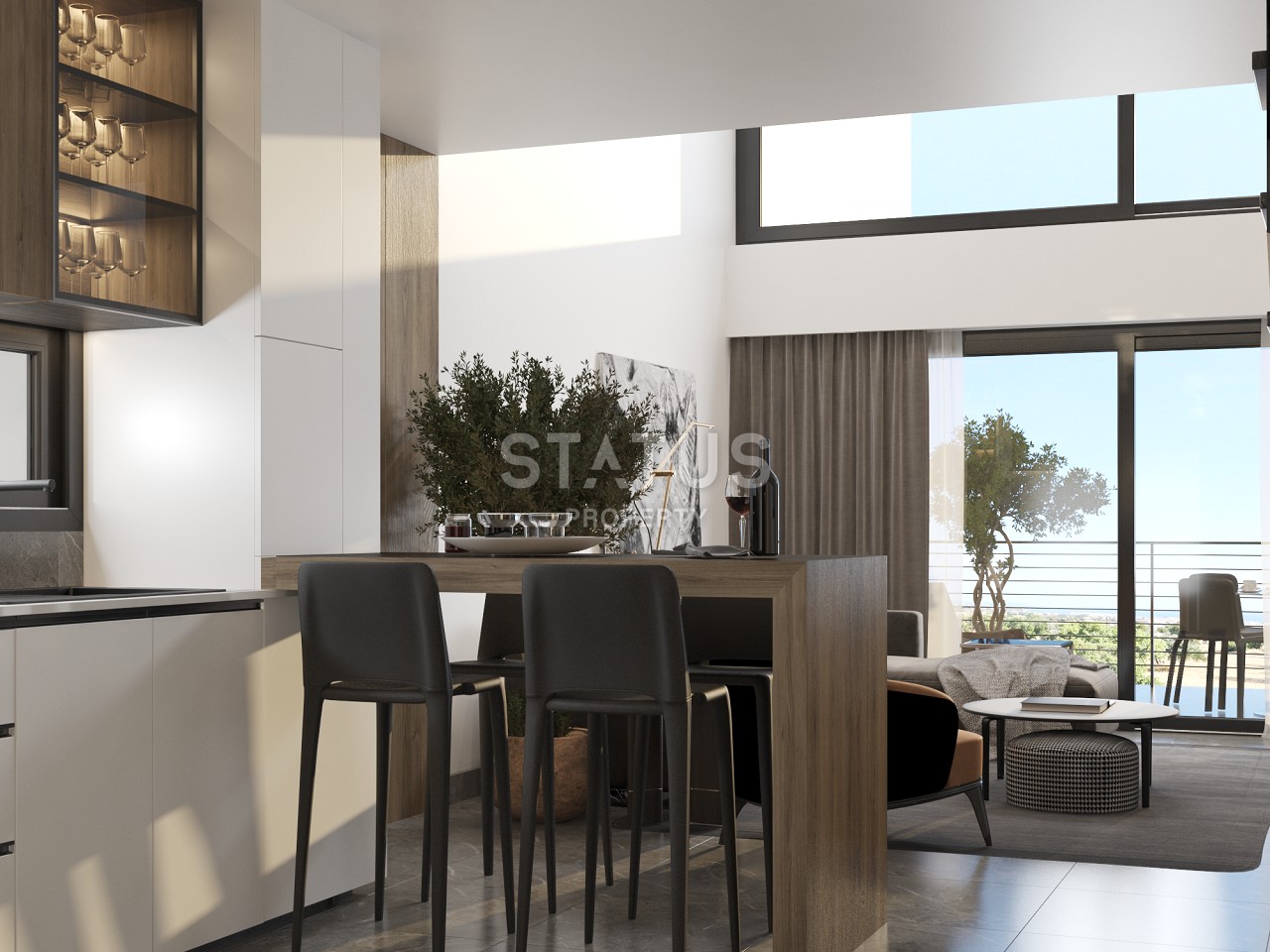 Апартаменты 1+1 Loft  67м2 в новом комплексе в Татлысу фото 30