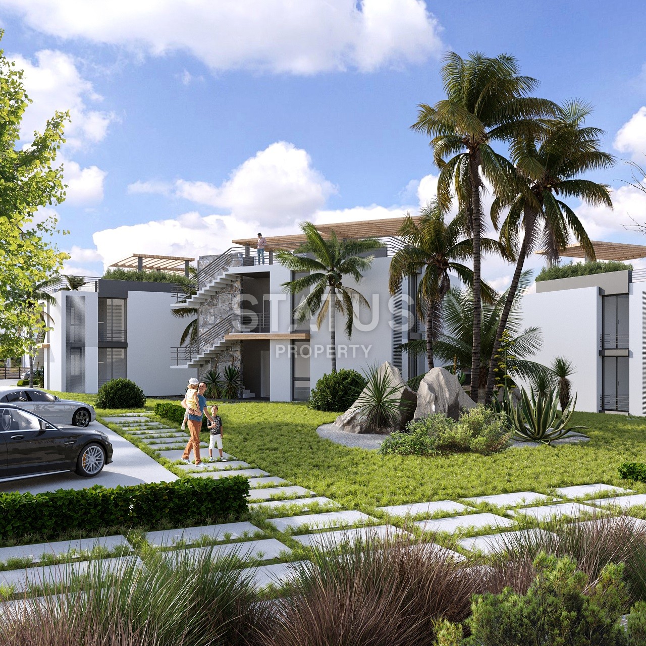 Красивый таунхаус 2+1 93м2 в уютном комплексе с видом на море и горы фото 7