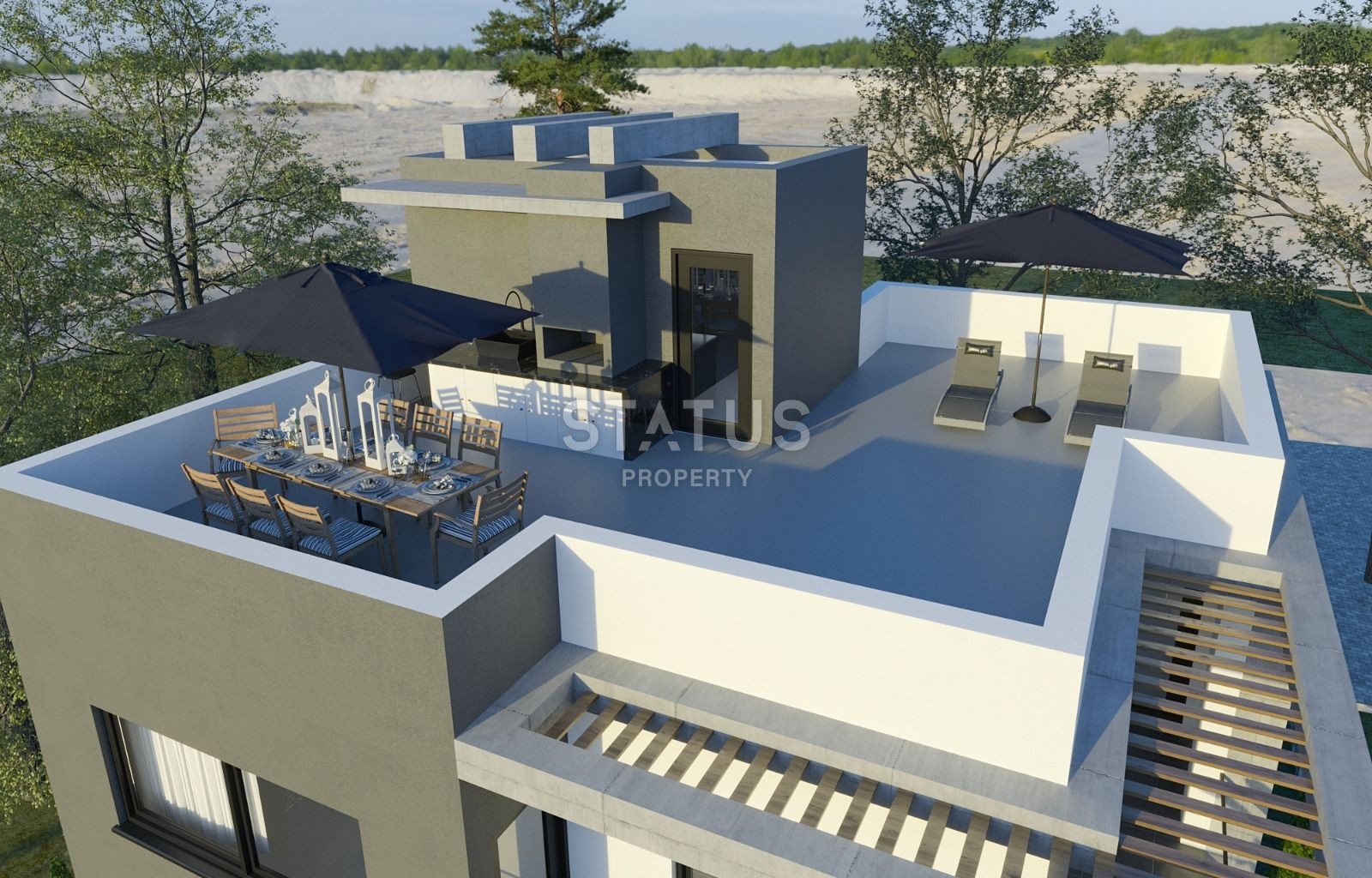 Комфортная вилла 4+1 180 м2 с бассейном в Каршияке фото 5