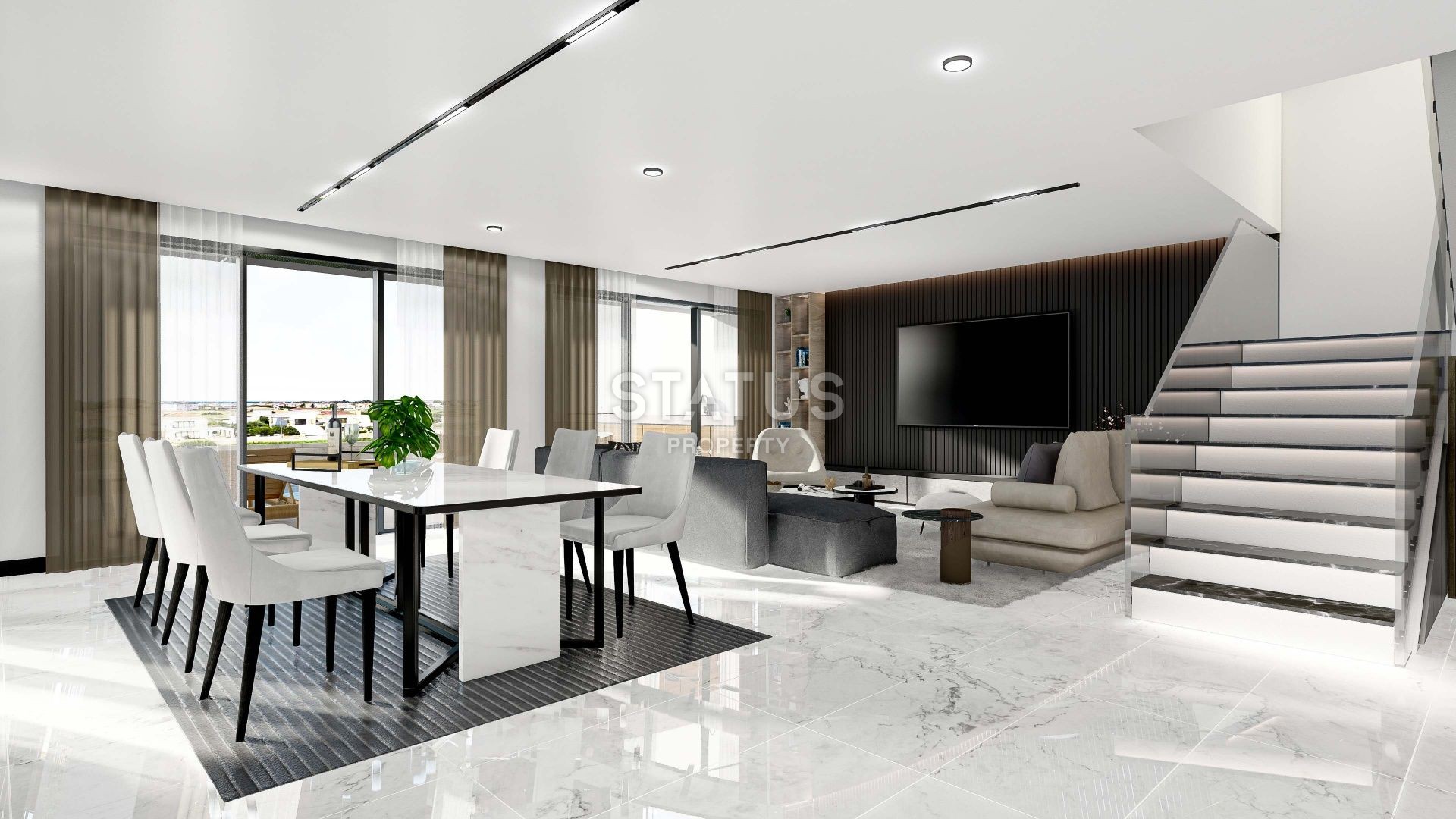 3+1 таунхаус  261 м2 с террасой на крыше 74 м2  в новом комплексе в Искеле фото 9