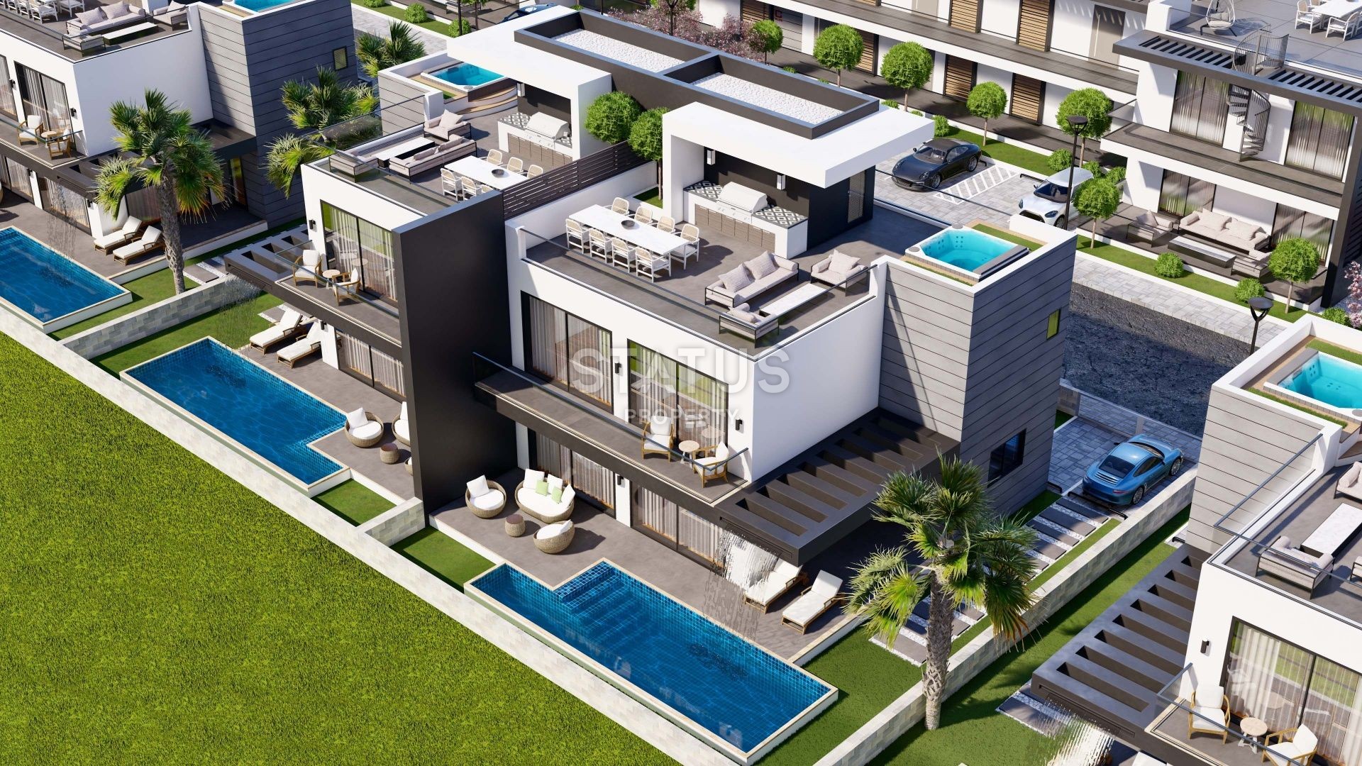 3+1 таунхаус  261 м2 с террасой на крыше 74 м2  в новом комплексе в Искеле фото 23