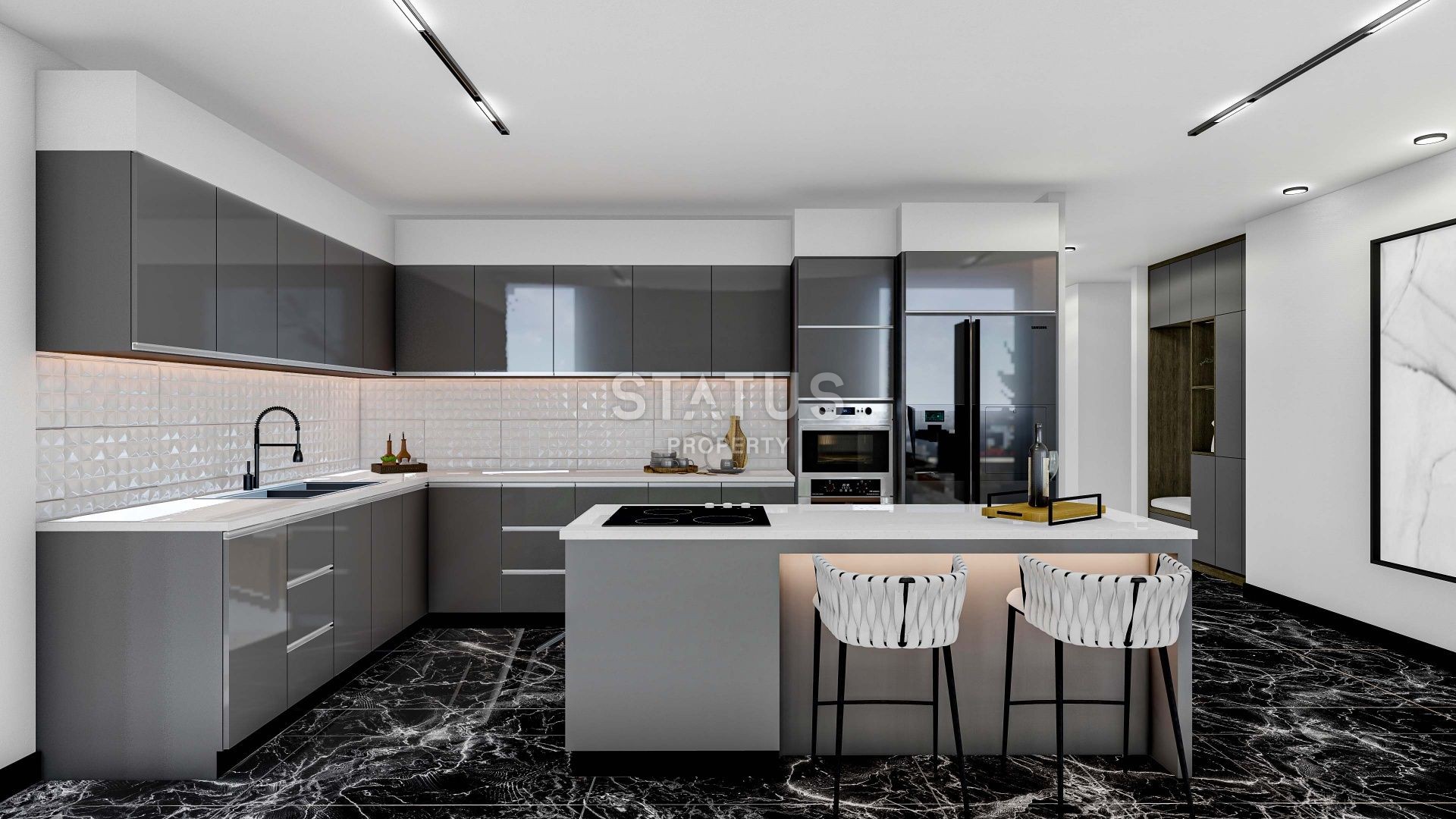 5-room villa (250 m2) with a large balcony and terrace in Iskele фото 7