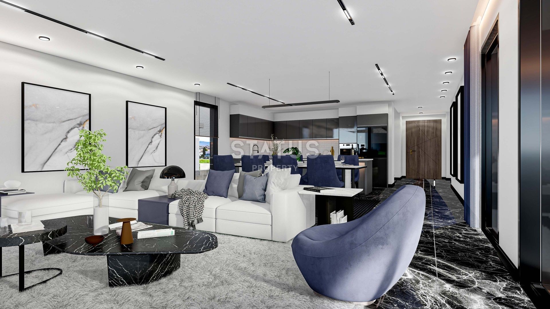 5-room villa (250 m2) with a large balcony and terrace in Iskele фото 9