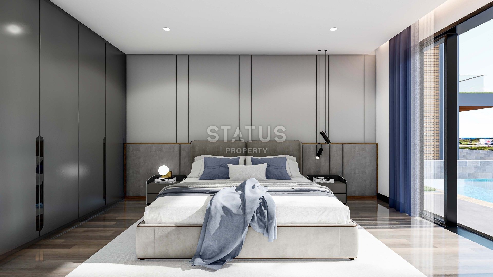 5-room villa (250 m2) with a large balcony and terrace in Iskele фото 10