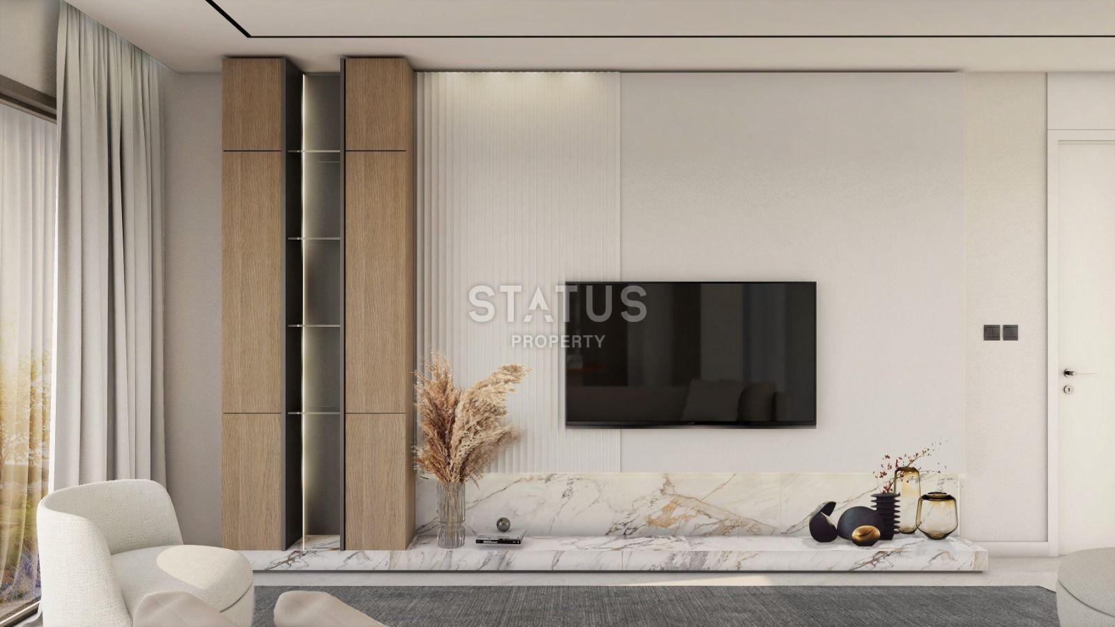 Two-room apartment 56 m? in a luxury complex in Esentepe фото 16