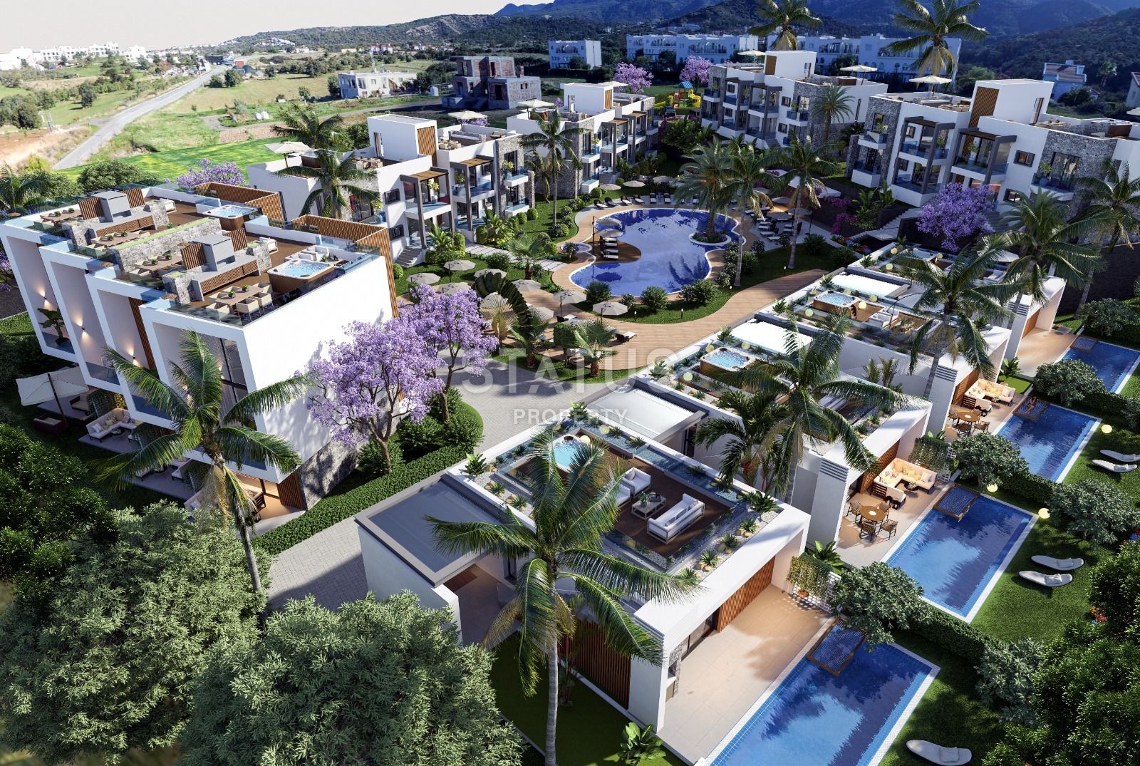 Вилла 2+1 (82 м?)  с частным бассейном в новом комплексе в Эсентепе фото 3