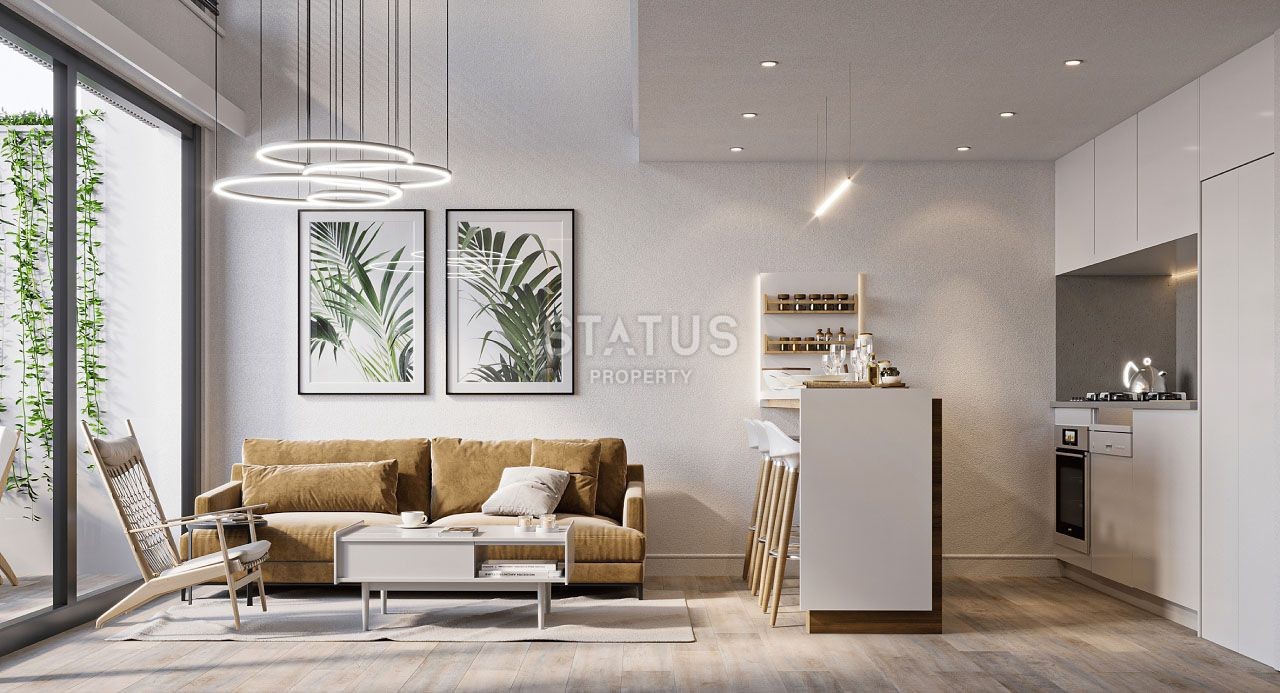 Квартира 1+1 Loft 65 м? с палисадником в красивом комплексе в Каршияке фото 36