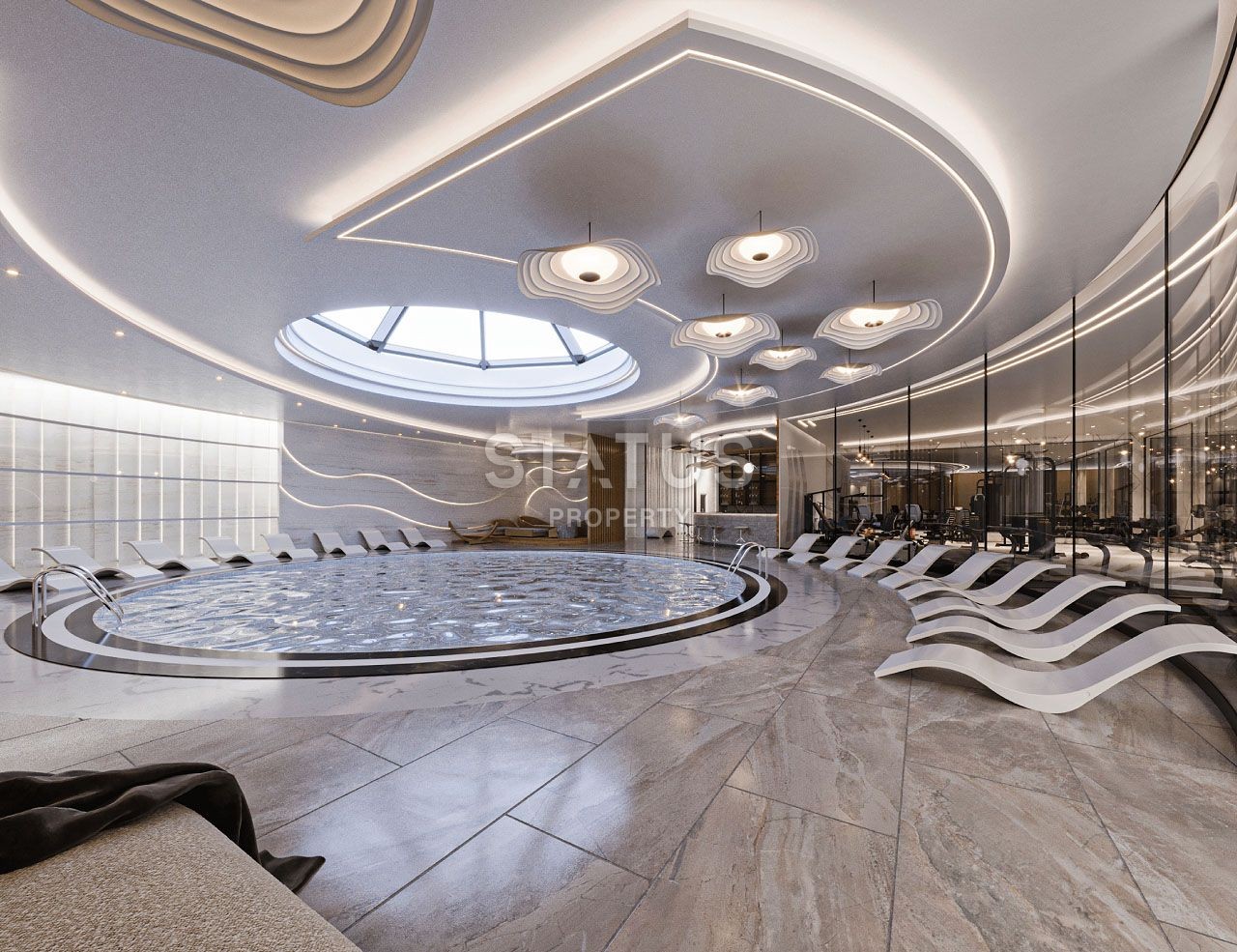 Квартира 2+1 Penthouse 75,35 м? с верхней террасой 65 м?  в красивом комплексе в Каршияке фото 27