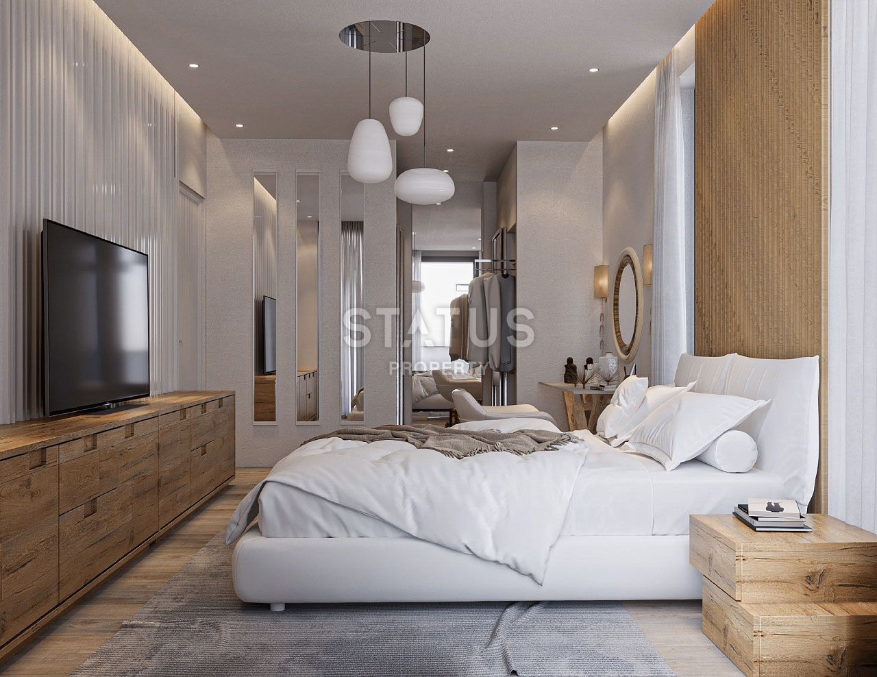 Квартира 2+1 Penthouse 75,35 м? с верхней террасой 65 м?  в красивом комплексе в Каршияке фото 32