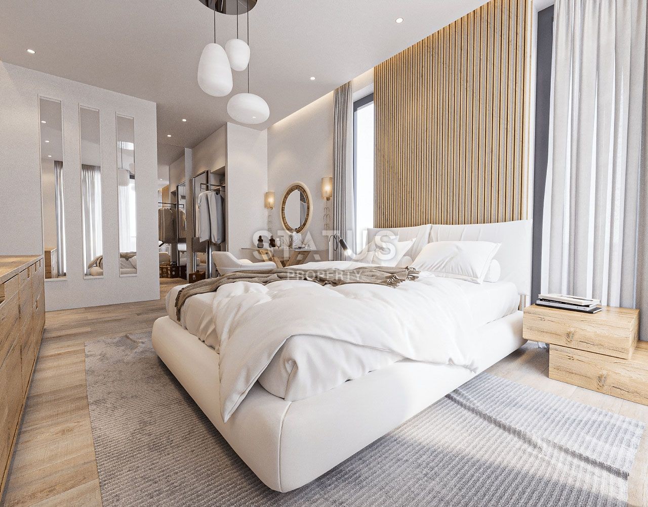 Квартира 2+1 Penthouse 75,35 м? с верхней террасой 65 м?  в красивом комплексе в Каршияке фото 36