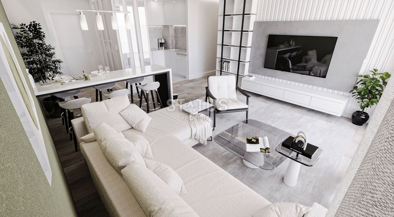 Квартира 3+1 Penthouse 111,7 м? с верхней террасой 90 м?  в красивом комплексе в Каршияке фото 33