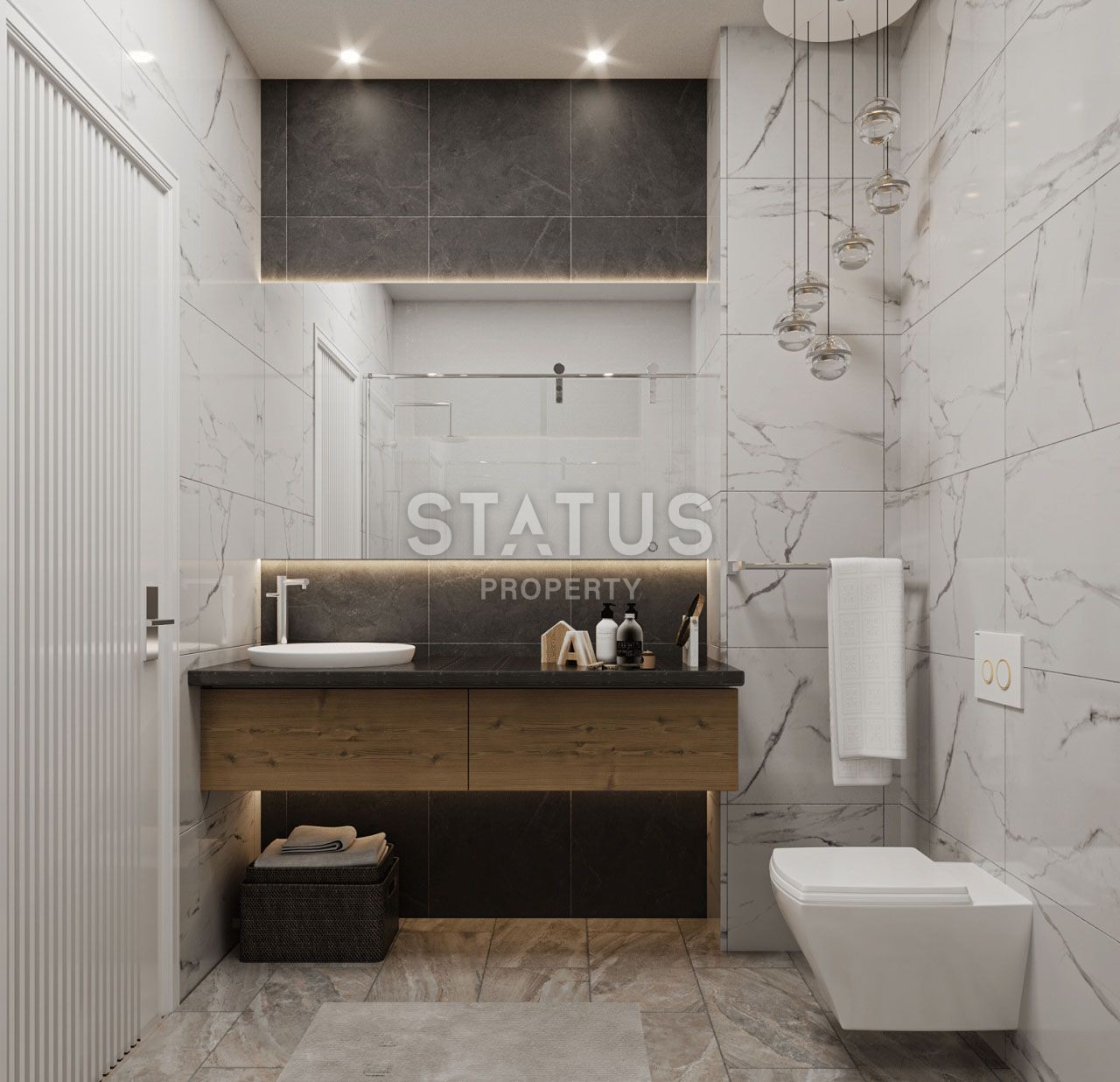 Квартира 3+1 Penthouse 111,7 м? с верхней террасой 90 м?  в красивом комплексе в Каршияке фото 35