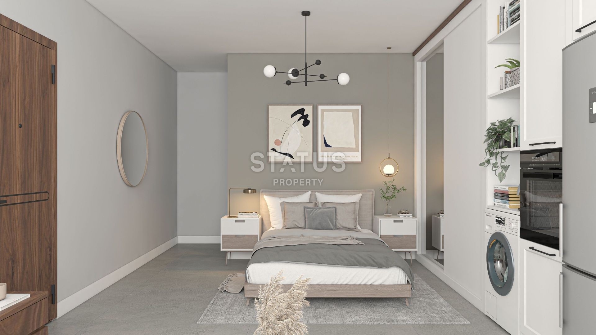 Квартира 1+1 (45 м2 ) с террасой (15 м2 ) в красивом комплексе в Эсентепе фото 26