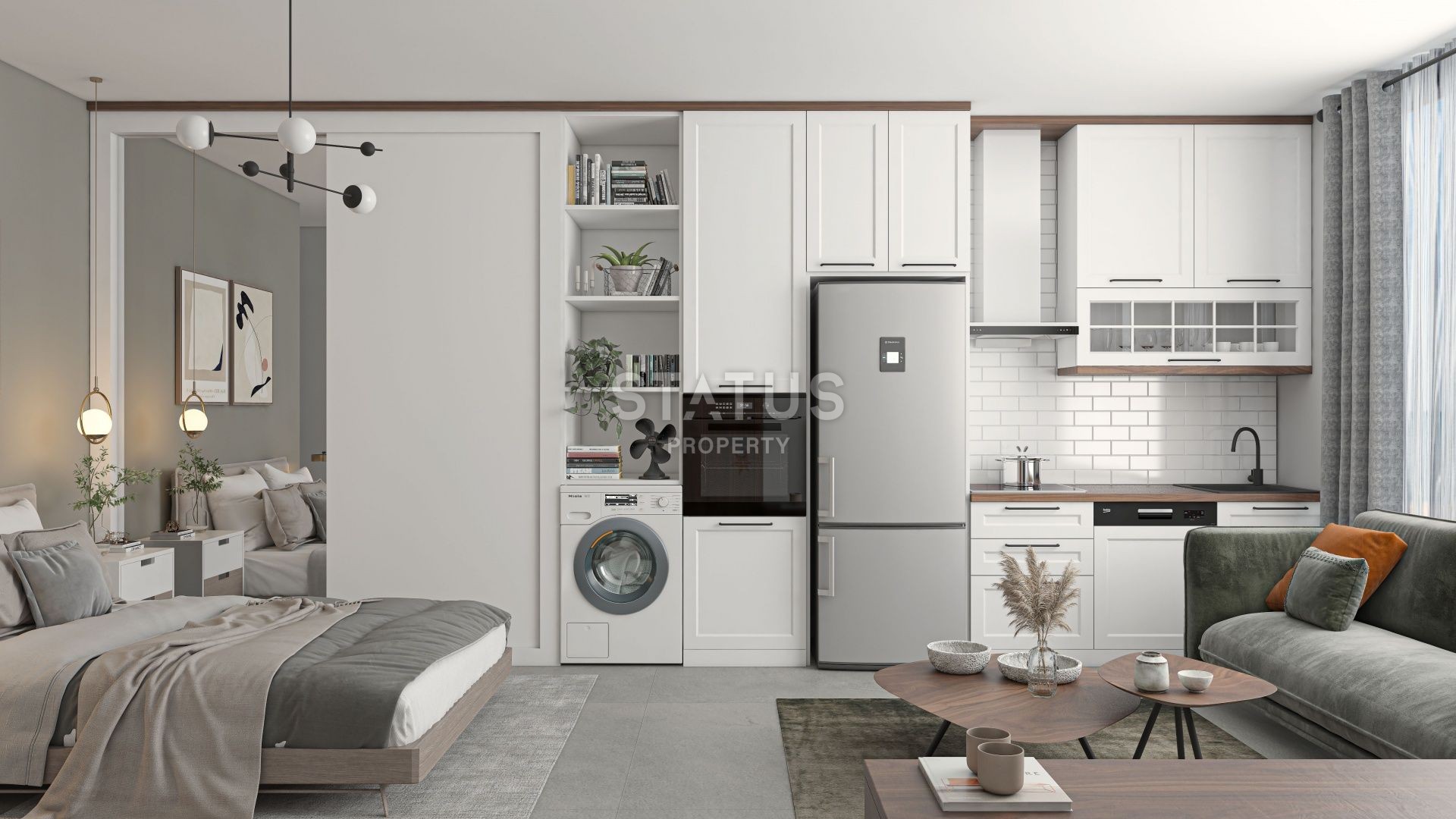 Квартира 1+1 (45 м2 ) с террасой (15 м2 ) в красивом комплексе в Эсентепе фото 27