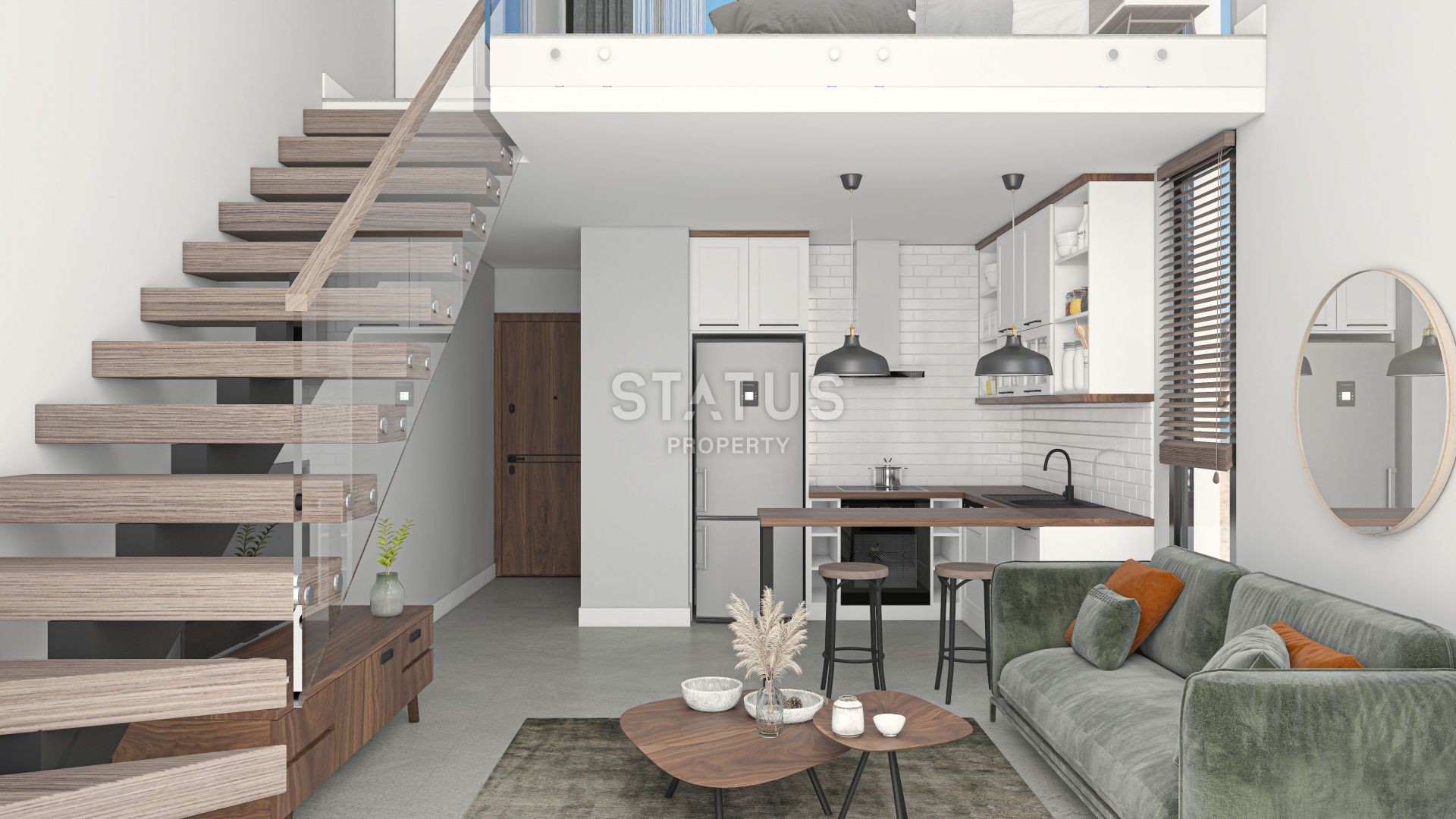 Квартира 1+1 (45 м2 ) с террасой (15 м2 ) в красивом комплексе в Эсентепе фото 28