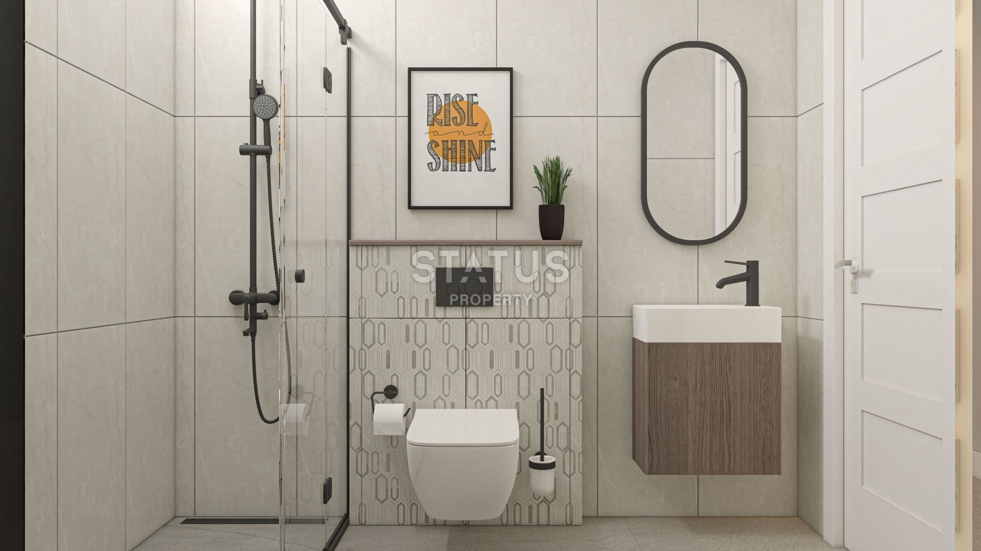 Квартира 1+1 (45 м2 ) с террасой (15 м2 ) в красивом комплексе в Эсентепе фото 30