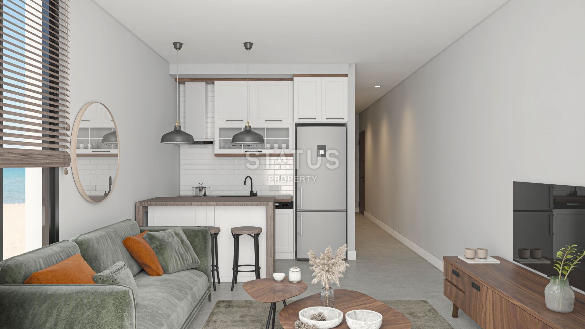 Квартира 1+1 (45 м2 ) с террасой (15 м2 ) в красивом комплексе в Эсентепе фото 31