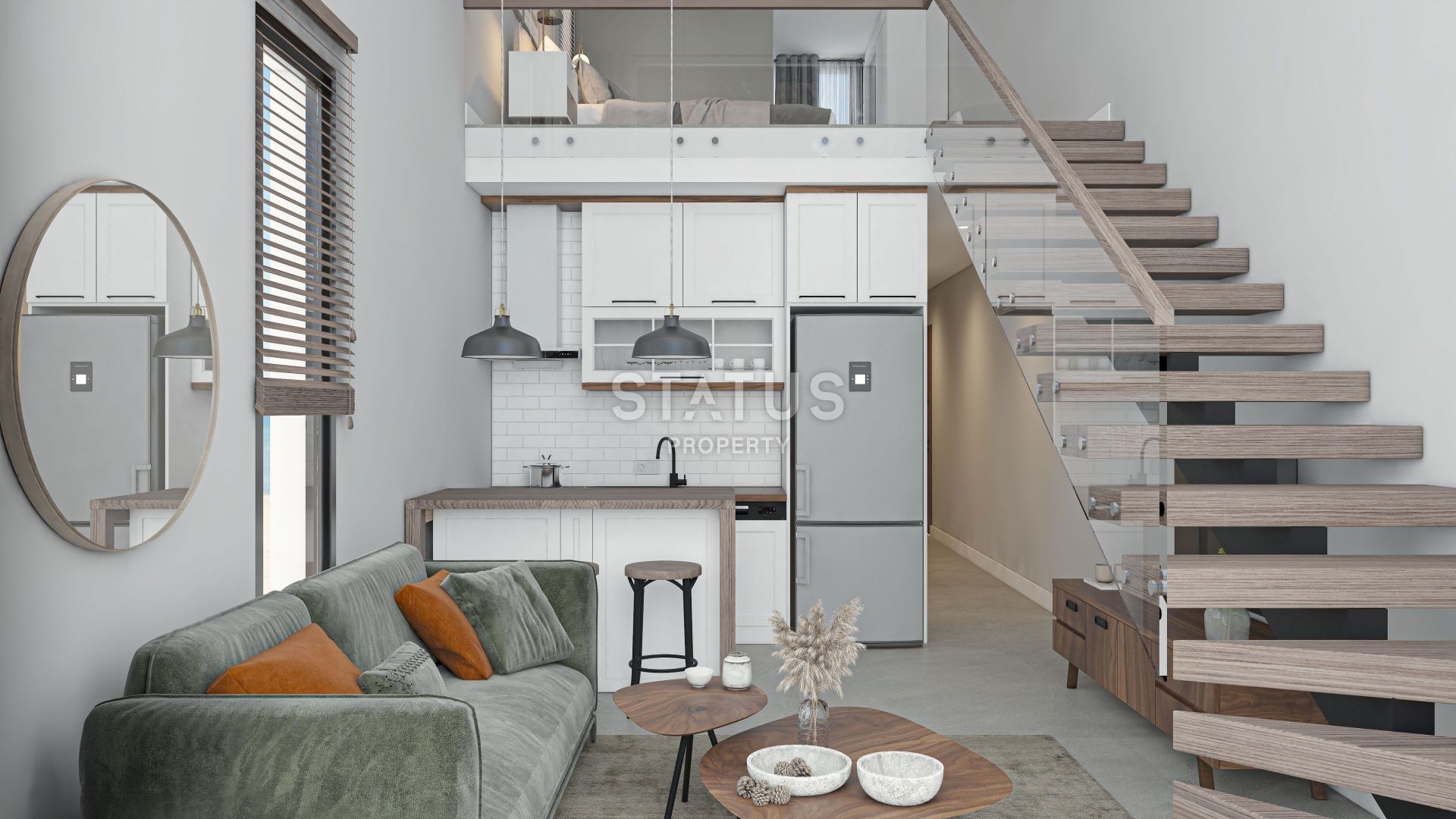 Квартира 1+1 (45 м2 ) с террасой (15 м2 ) в красивом комплексе в Эсентепе фото 35