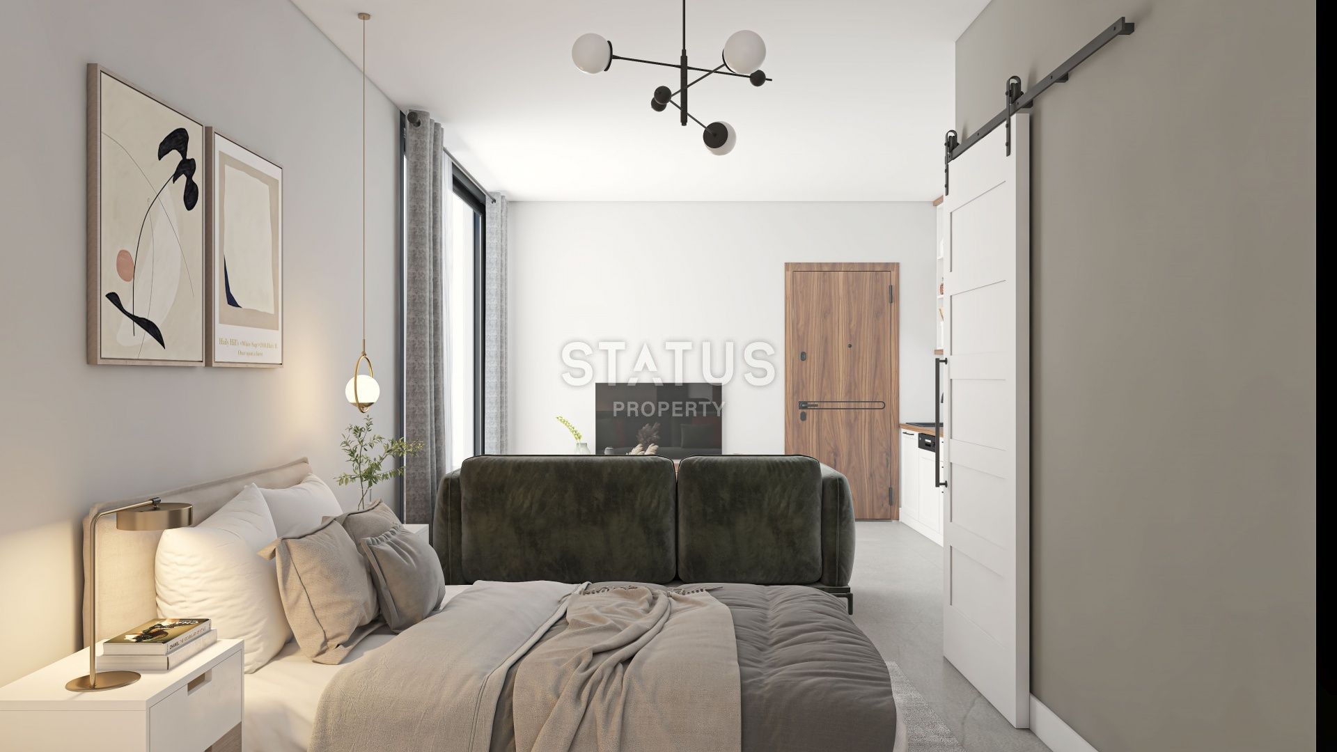 Квартира 1+1 (45 м2 ) с террасой (15 м2 ) в красивом комплексе в Эсентепе фото 37