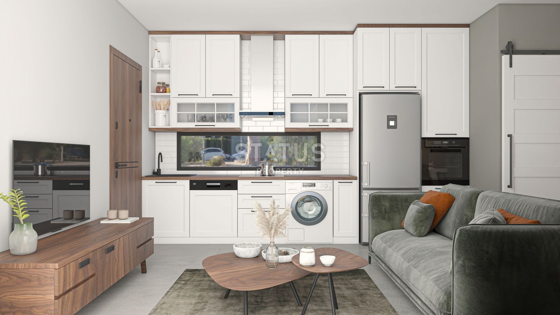 Квартира 2+1 (65 м2 ) с  верхней террасой (37 м2 ) в красивом комплексе в Эсентепе фото 34