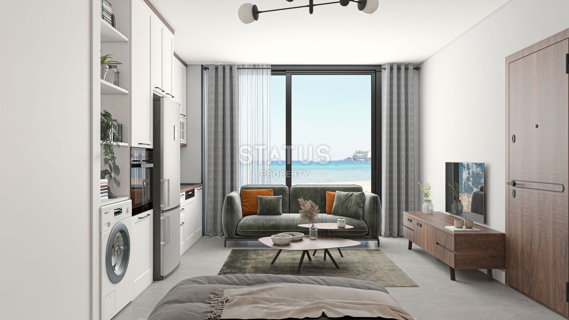 Квартира 2+1 (65 м2 ) с  верхней террасой (37 м2 ) в красивом комплексе в Эсентепе фото 36