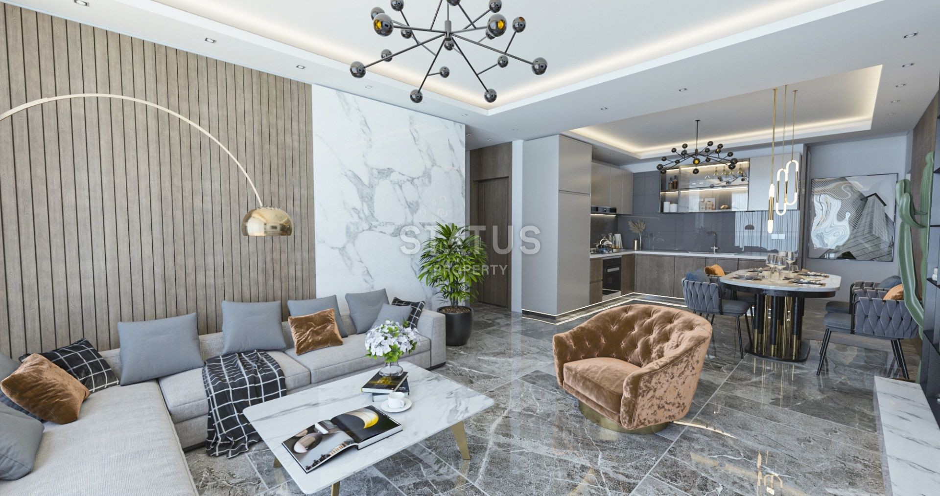 Three-room apartment 88 m? with a large balcony 850 meters from the beach "Long Beach" фото 7