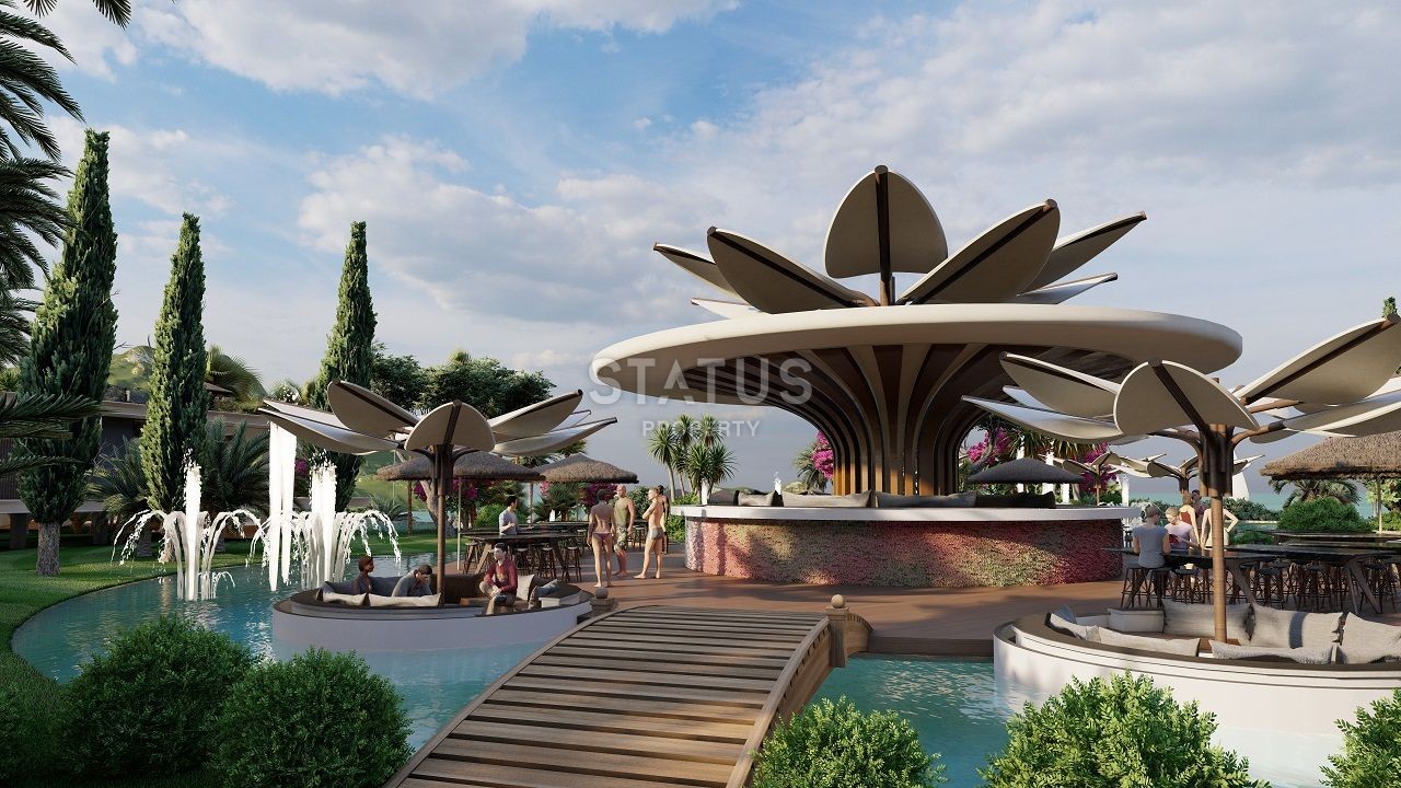 Двухкомнатная квартира с небольшим садом 35 м2 в новом и роскошном комплексе у моря фото 16