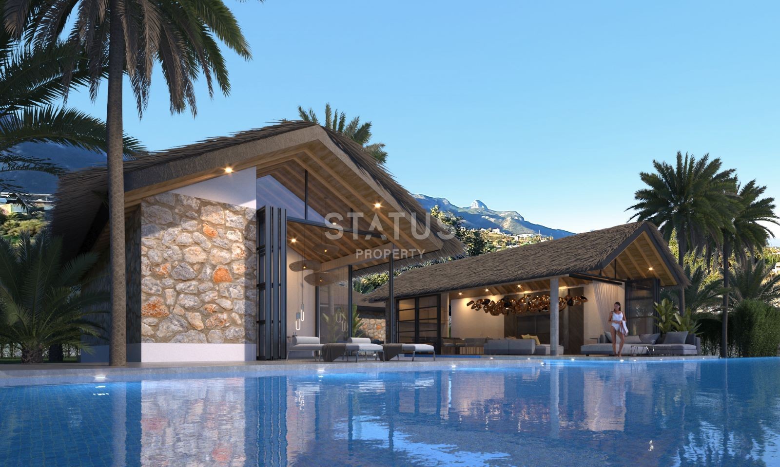 Двухкомнатная квартира с небольшим садом 35 м2 в новом и роскошном комплексе у моря фото 22