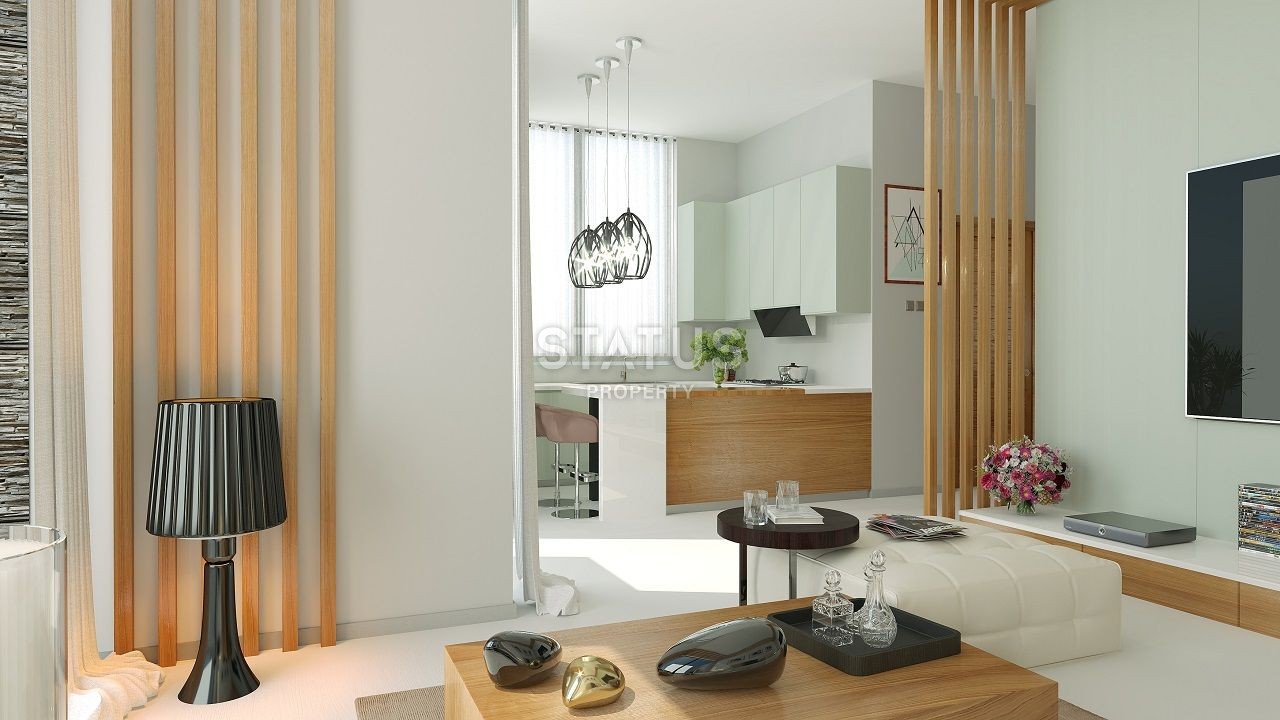 Three-room apartment of 89 m2 with a front garden in a new and luxurious complex in Esentepe фото 6