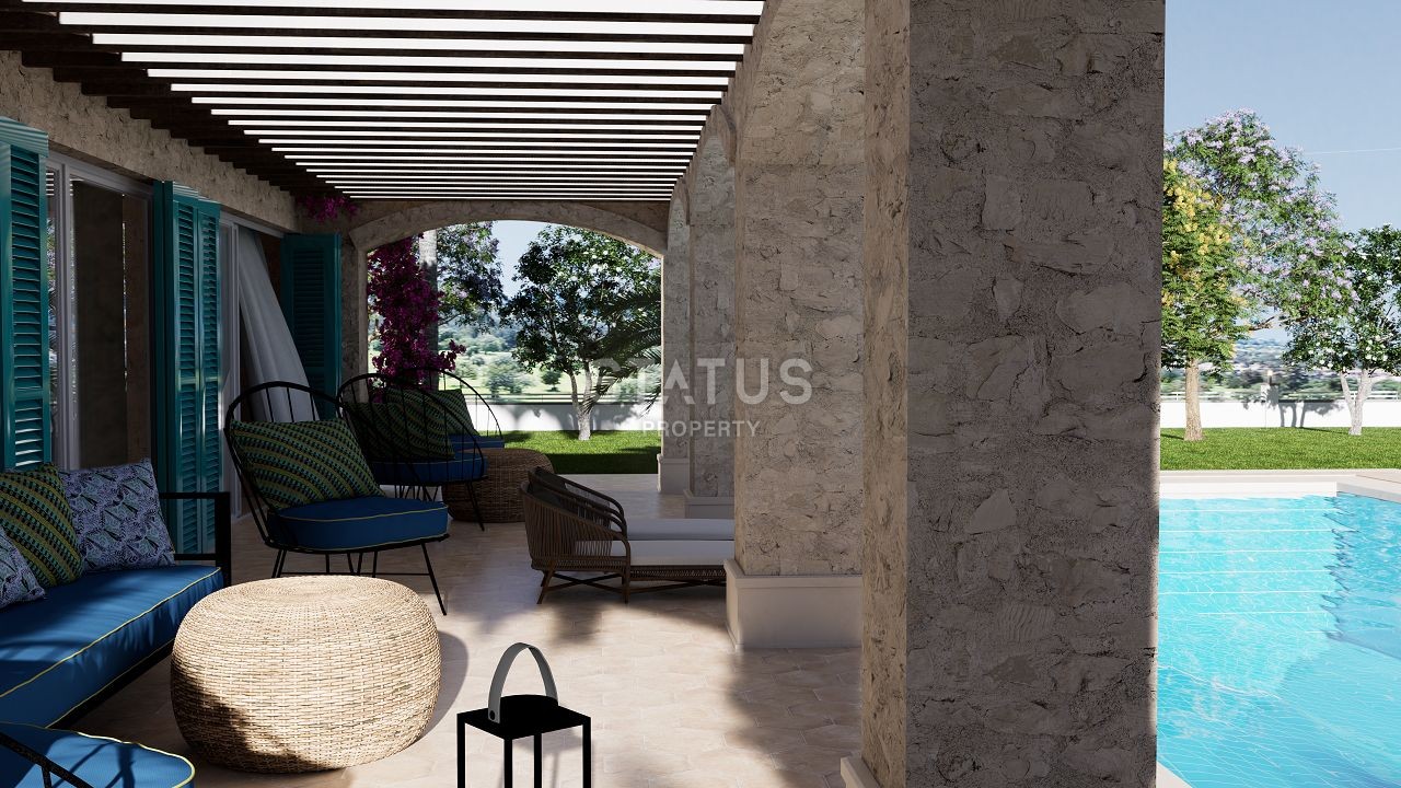 Бунгало 3+1 (187 м2) с бассейном в новом комплексе в Эсентепе фото 18