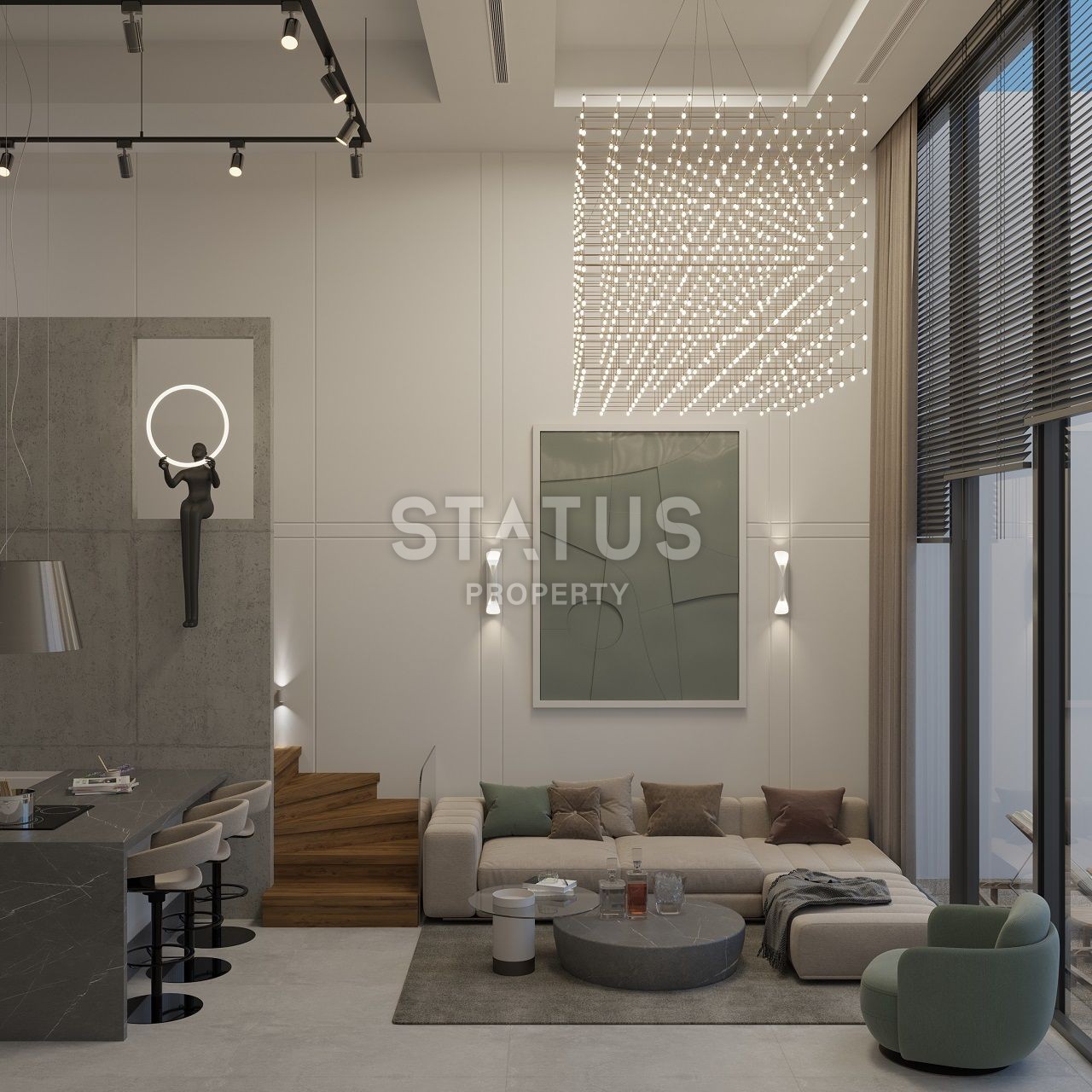 3-комнатная квартира Loft 80 м2 с  в новом  современном комплексе в Эсентепе фото 17