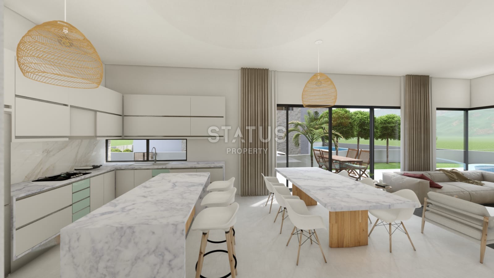 Современная вилла 4+1 (335 м?) в новом комплексе в Лапте фото 3