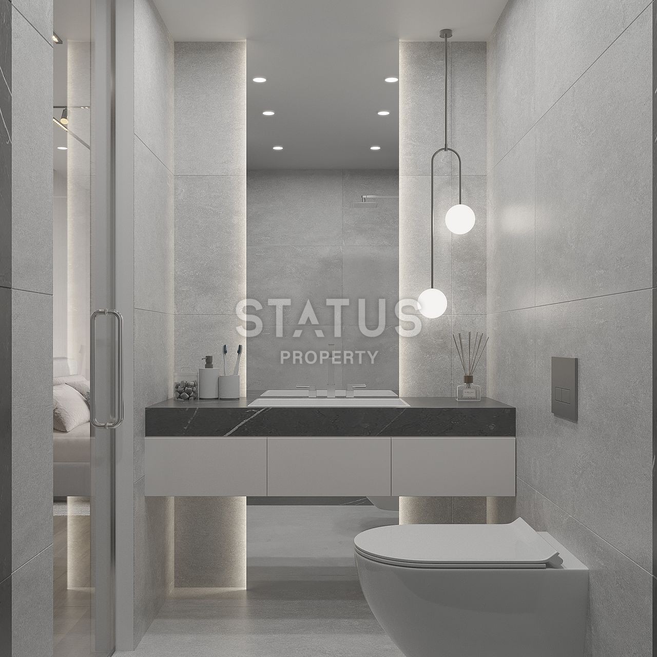 Villa Luxuru 4+1 (273 m2) on the first coastline in Esentepe фото 35