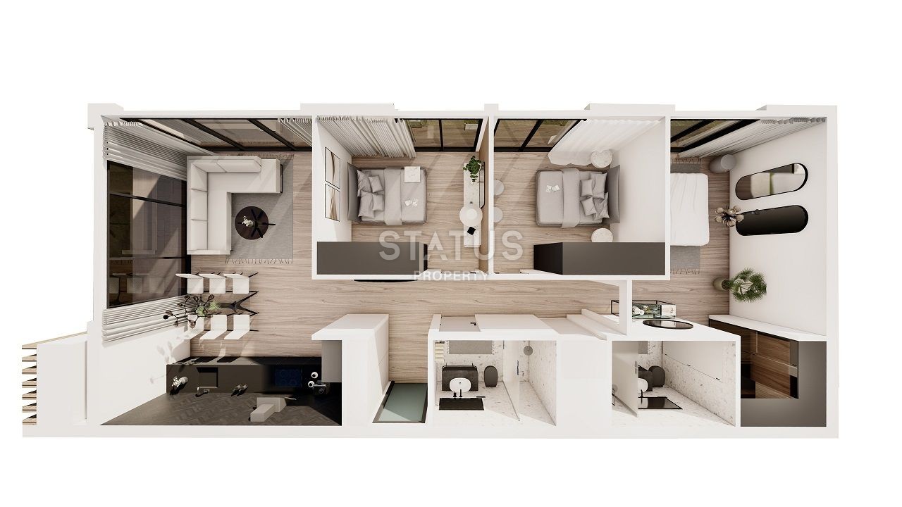 Квартира 3+1 (90 м2) в центре Кирении фото 6