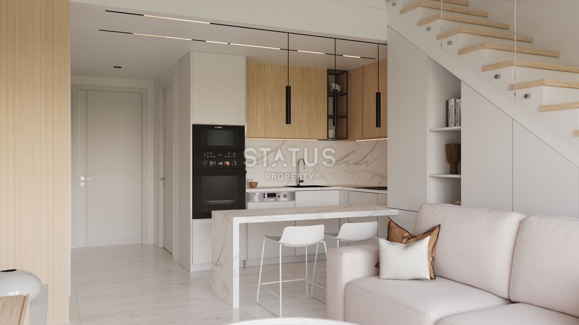 Квартира 1+1 ( 55 м?) Duplex с балконом в новом комплексе в Боазе фото 2