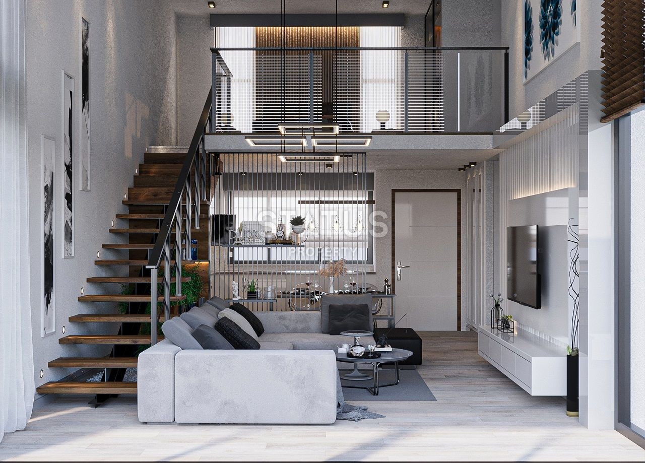 Квартира 2+1 Loft (138 м2 ) с большой террасой в красивом комплексе на берегу моря фото 14