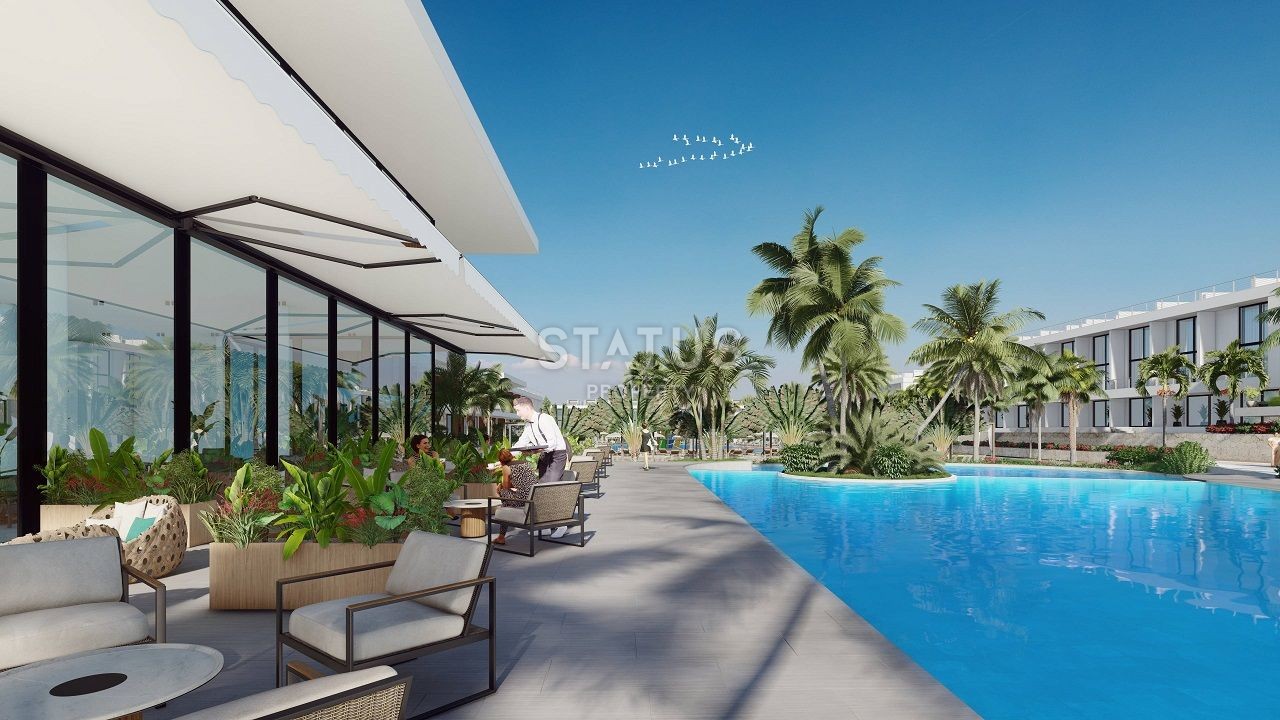 Студия 38 м2 с собственным садом в  красивом комплексе в Эсентепе фото 8