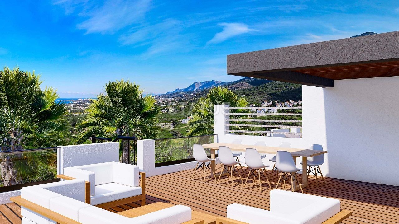 Квартира 1+1(70 м?) с собственным садом 9 м? в новом комплексе с видом на море и горы  фото 9