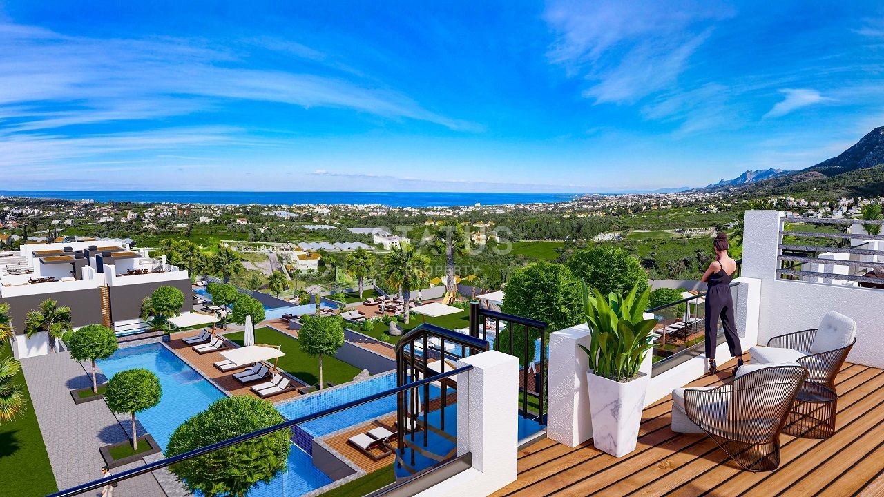 Квартира 1+1(70 м?) с собственным садом 9 м? в новом комплексе с видом на море и горы  фото 10