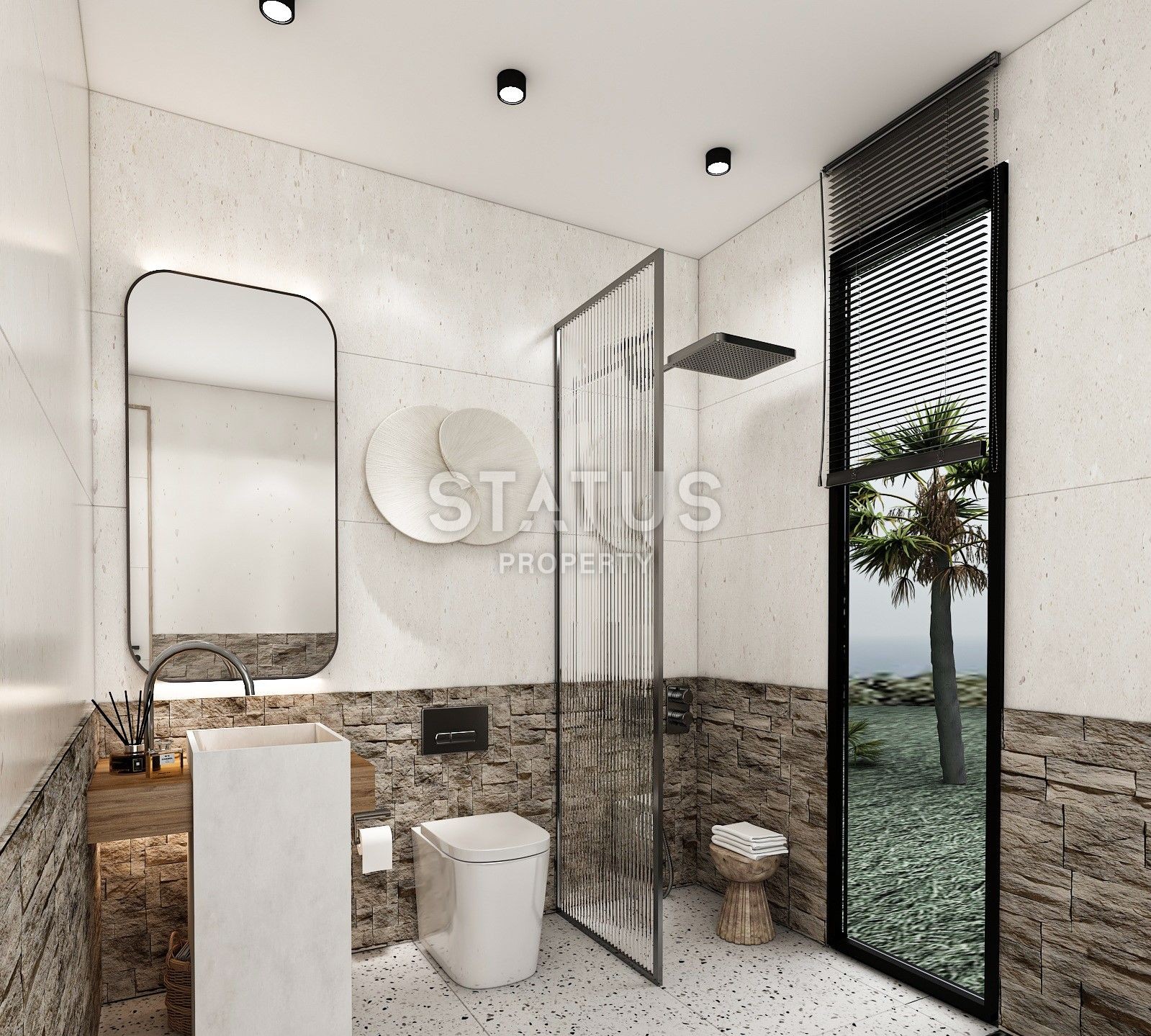 Квартира 1+1 Loft 63 м? c террасой и садом в Татлысу фото 19