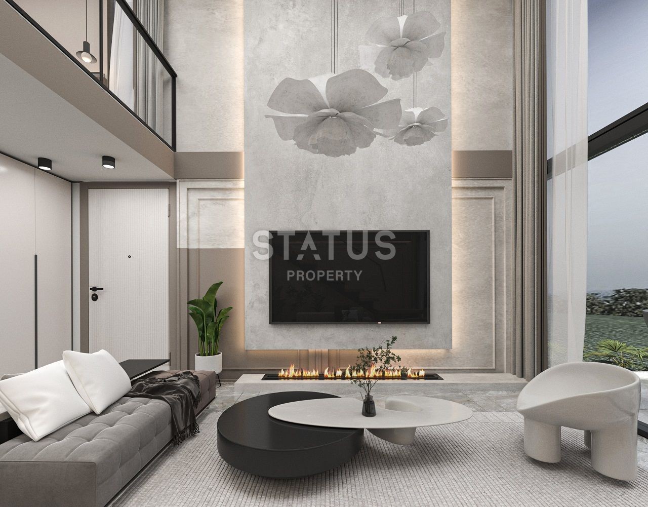 Квартира 1+1 Loft 63 м? c террасой и садом в Татлысу фото 21